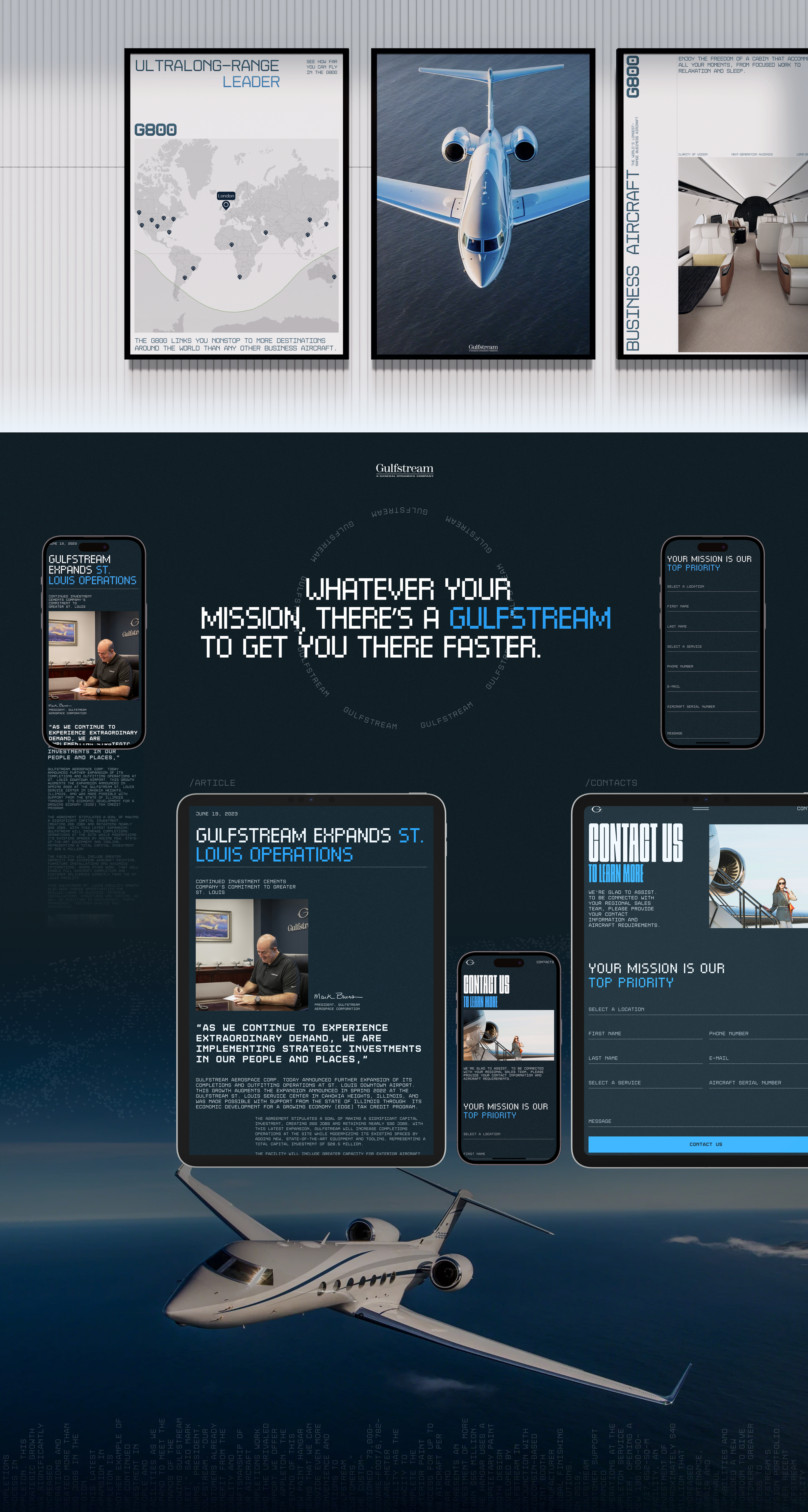 Gulfstream | Corporate website Redesign — Изображение №12 — Интерфейсы, Брендинг на Dprofile