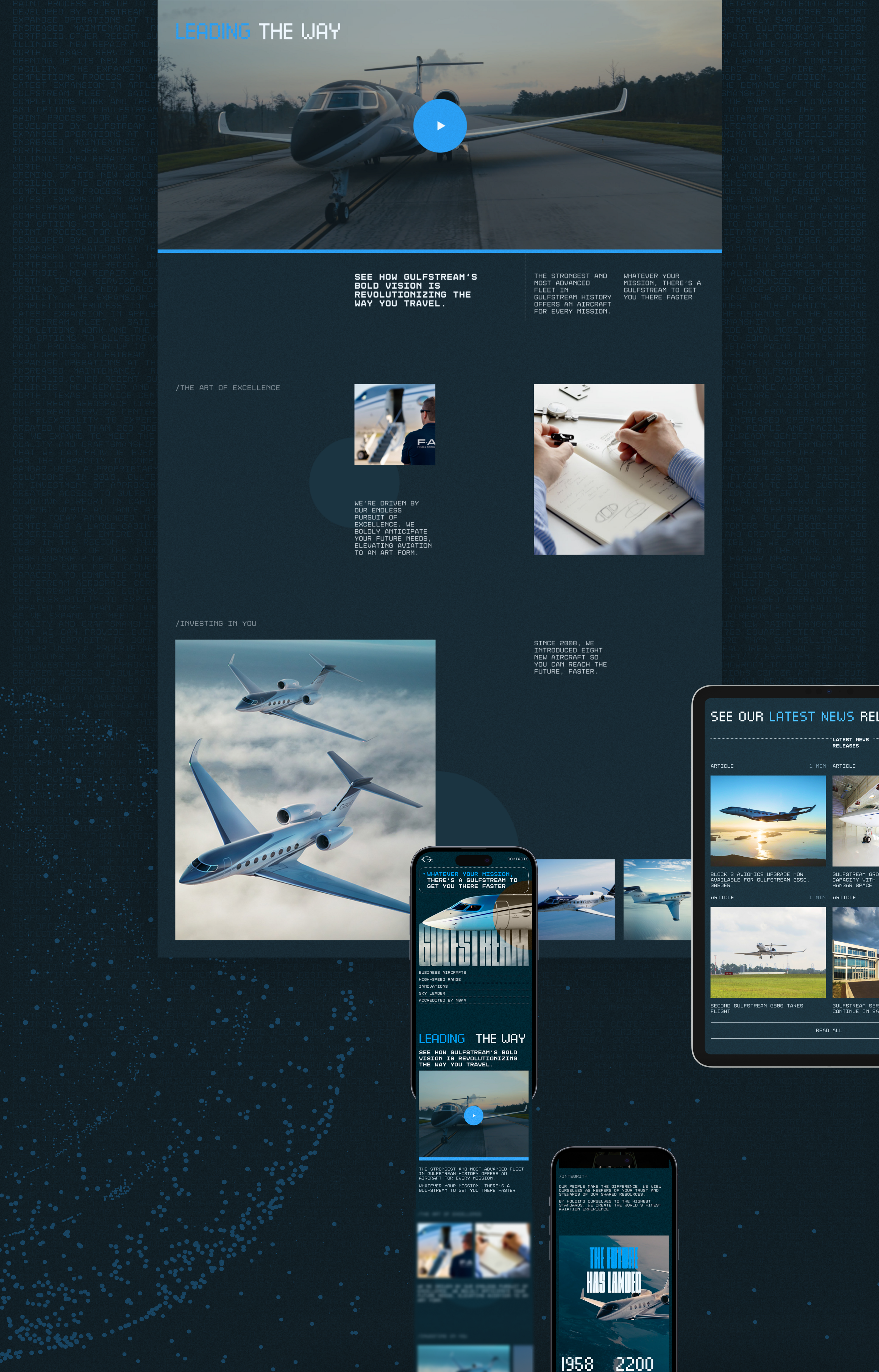 Gulfstream | Corporate website Redesign — Изображение №4 — Интерфейсы, Брендинг на Dprofile