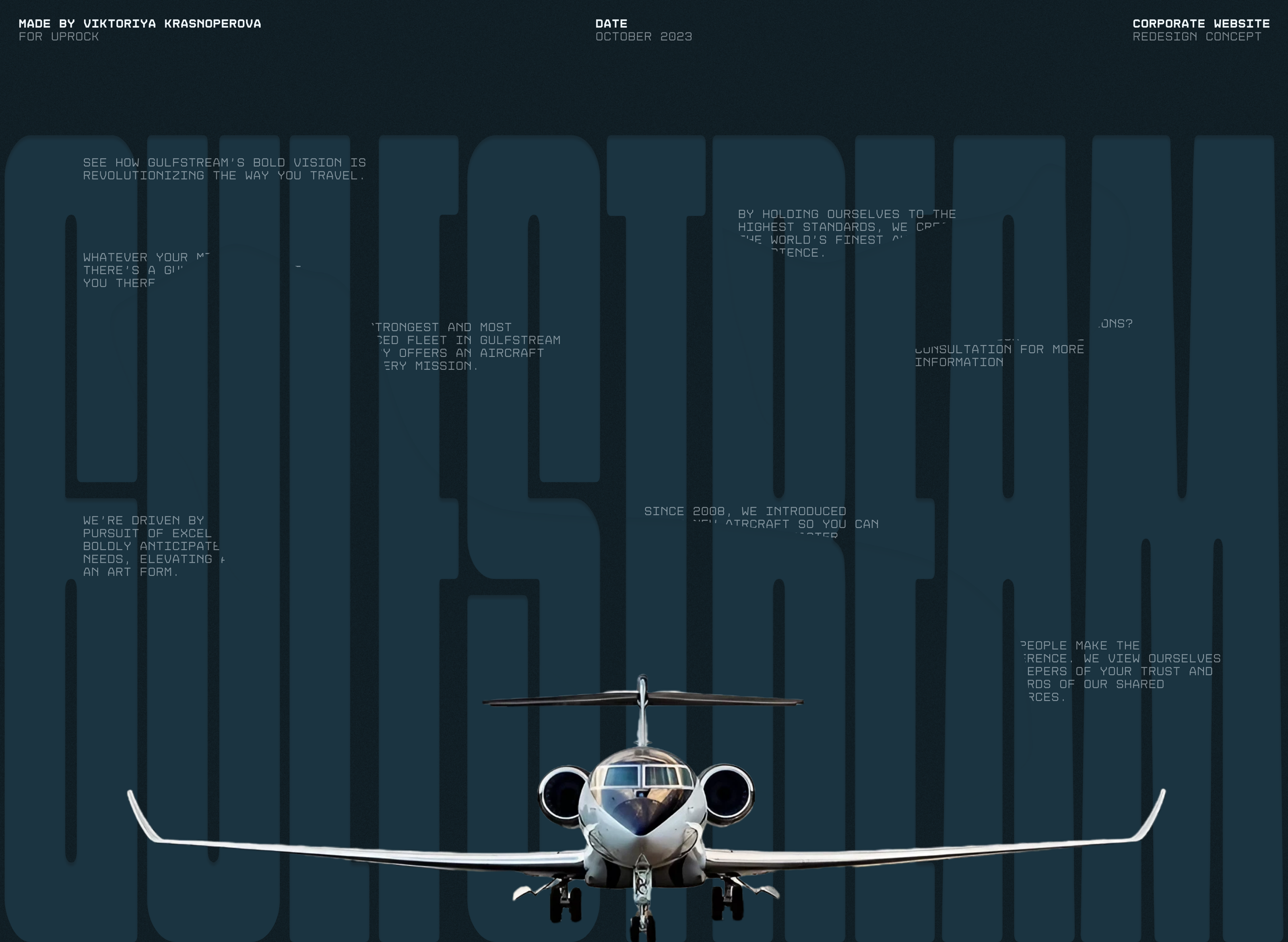 Gulfstream | Corporate website Redesign — Изображение №1 — Интерфейсы, Брендинг на Dprofile
