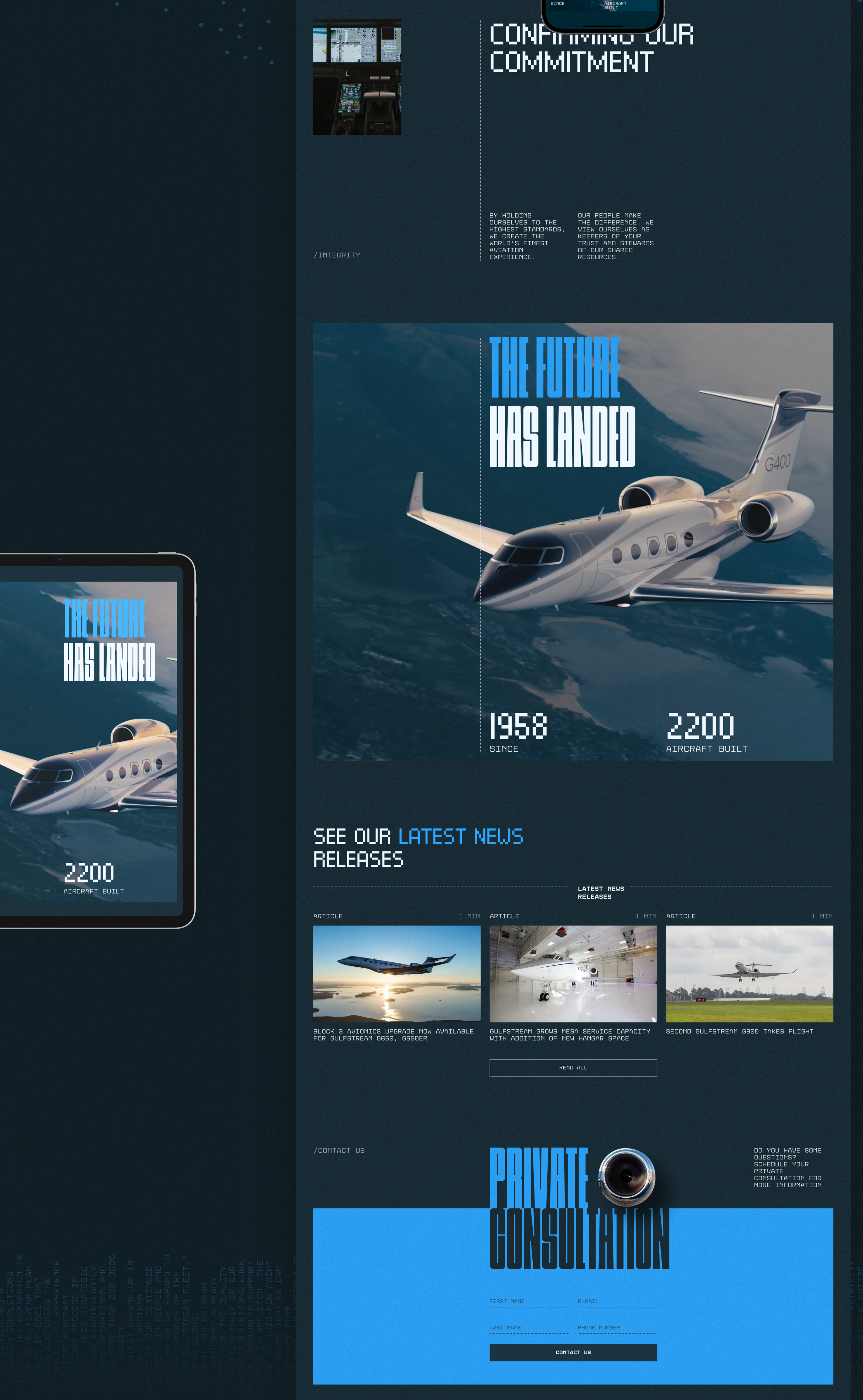 Gulfstream | Corporate website Redesign — Изображение №5 — Интерфейсы, Брендинг на Dprofile