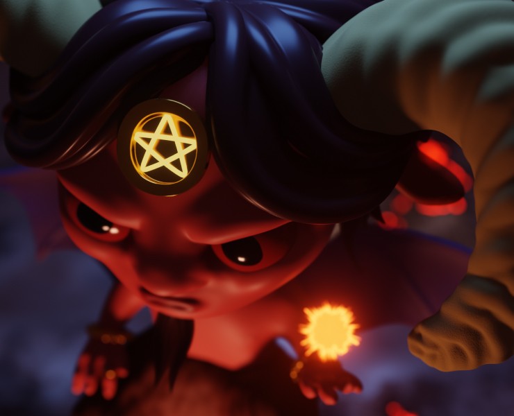Devil tarot |3D character design — Иллюстрация на Dprofile