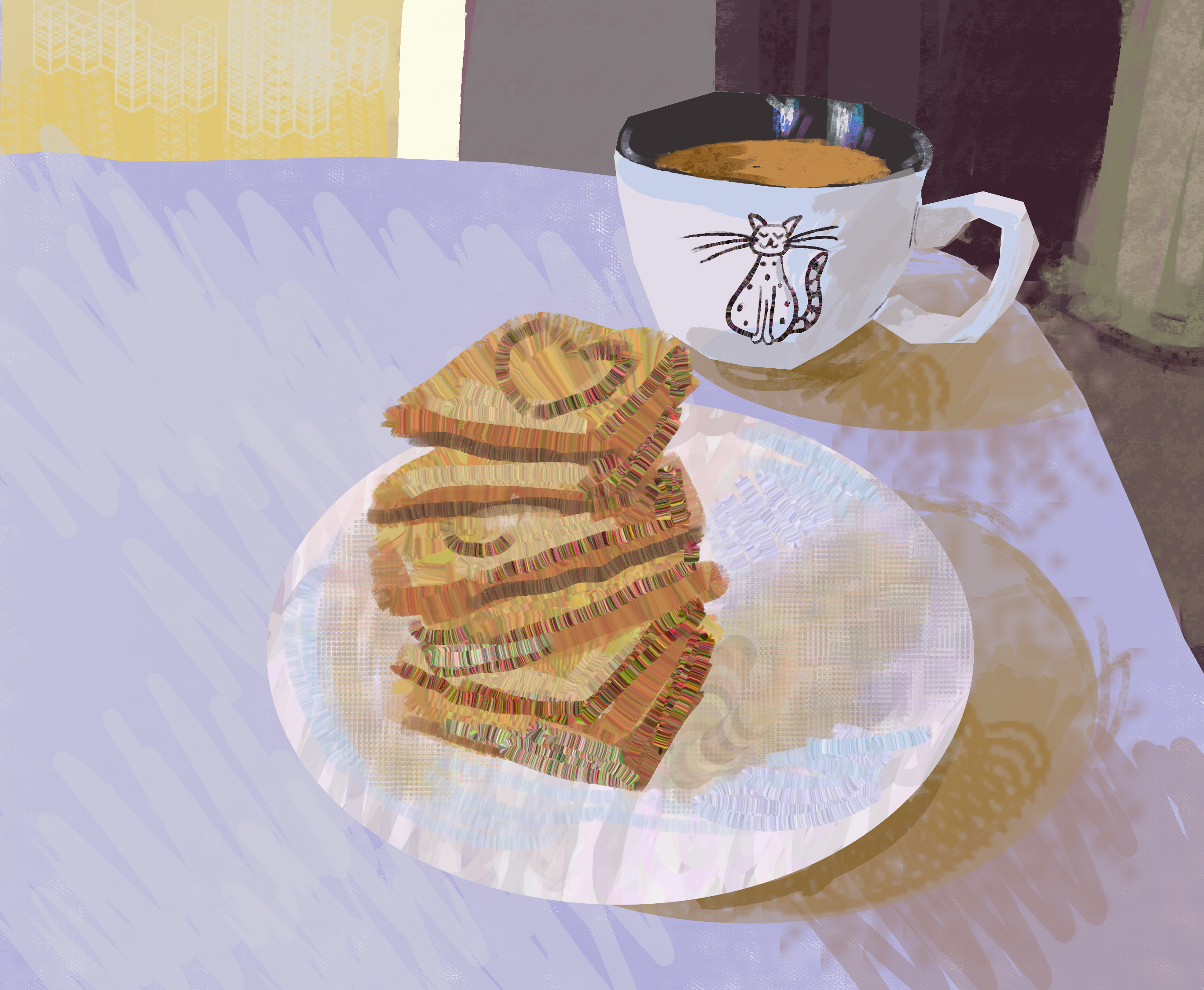 Печенюшки и чай — Изображение №1 — Иллюстрация на Dprofile