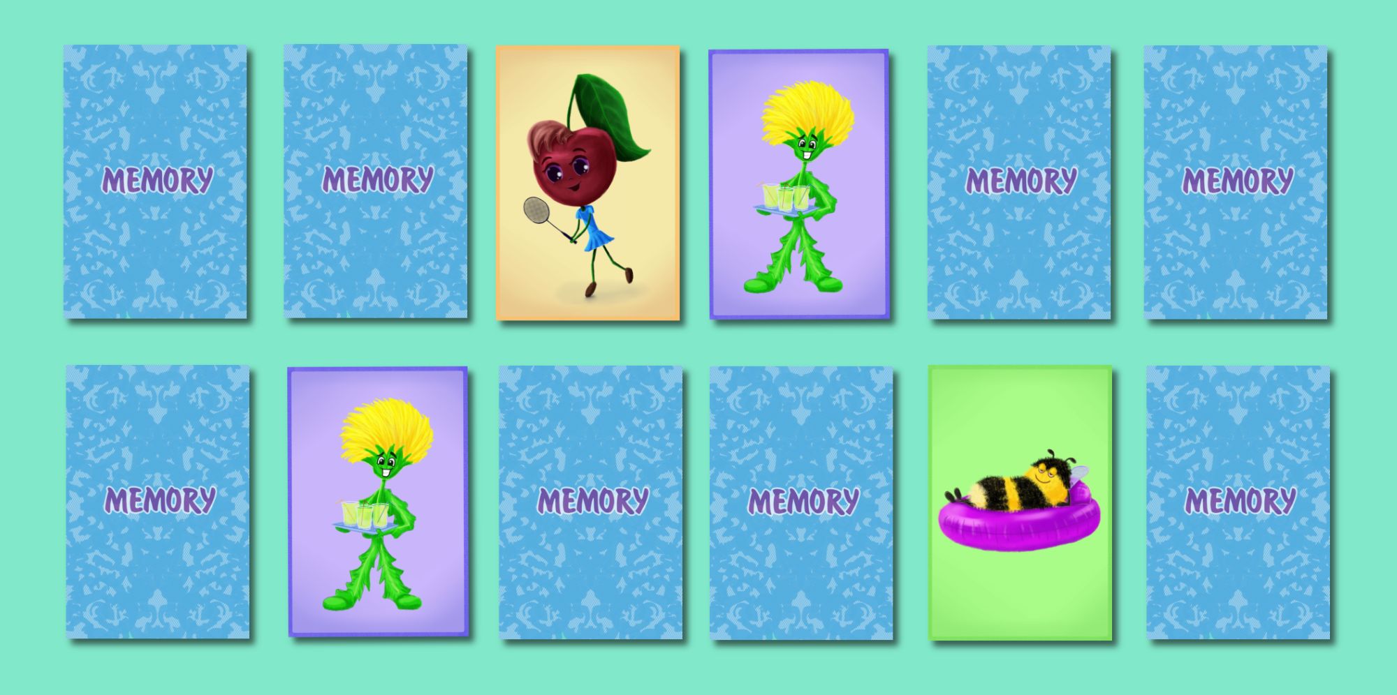 Настольная игра "Мемори" — Изображение №3 — Брендинг, Иллюстрация на Dprofile