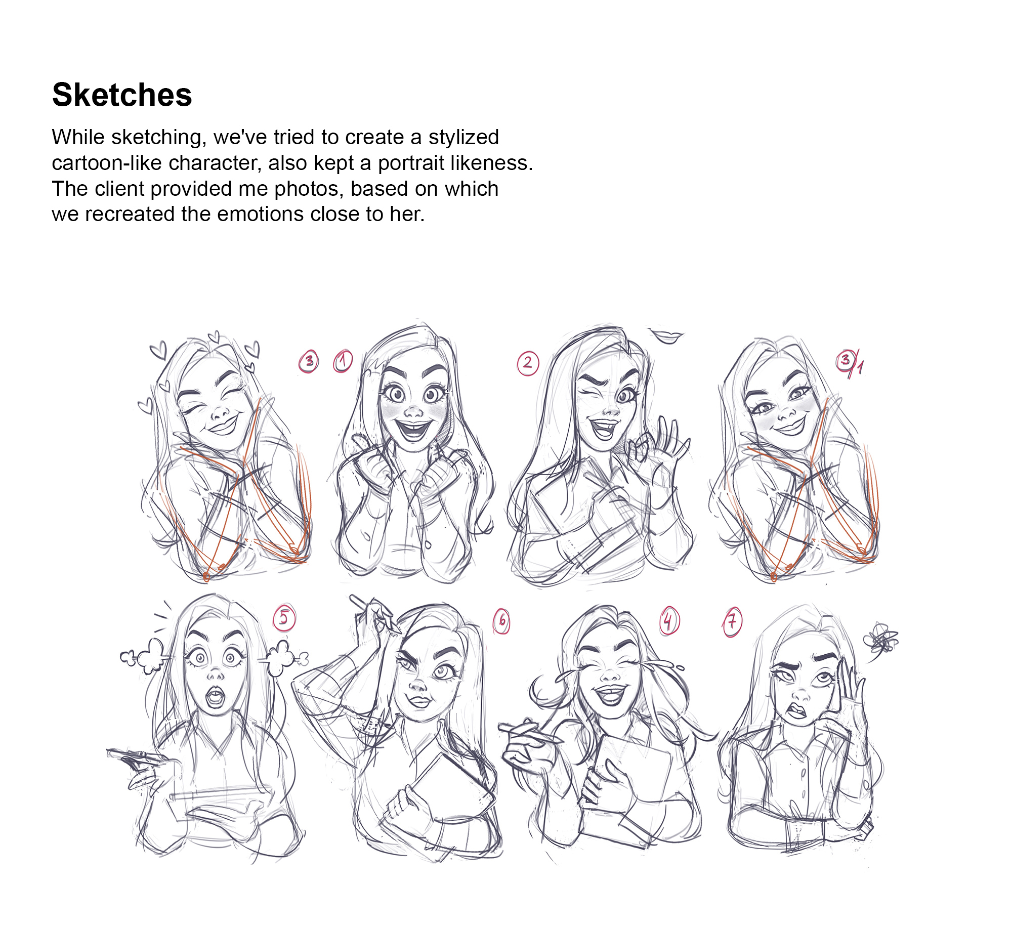 Portrait sticker pack — Изображение №11 — Иллюстрация, Графика на Dprofile