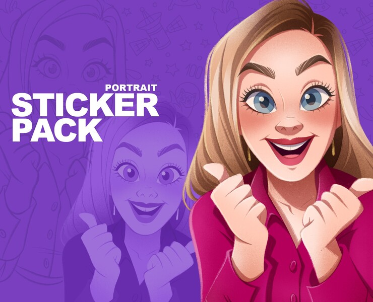 Portrait sticker pack на Dprofile