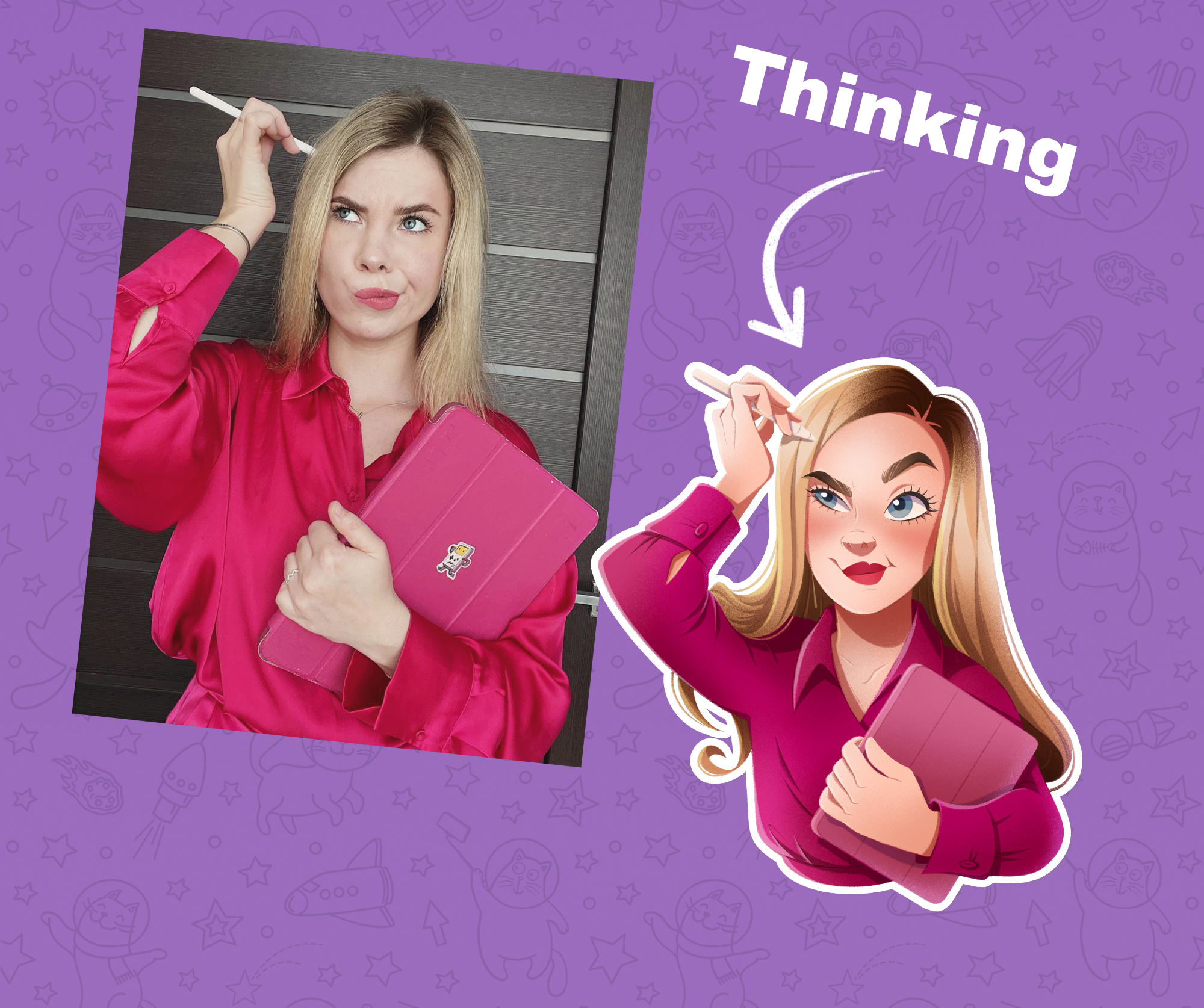 Portrait sticker pack — Изображение №10 — Иллюстрация, Графика на Dprofile