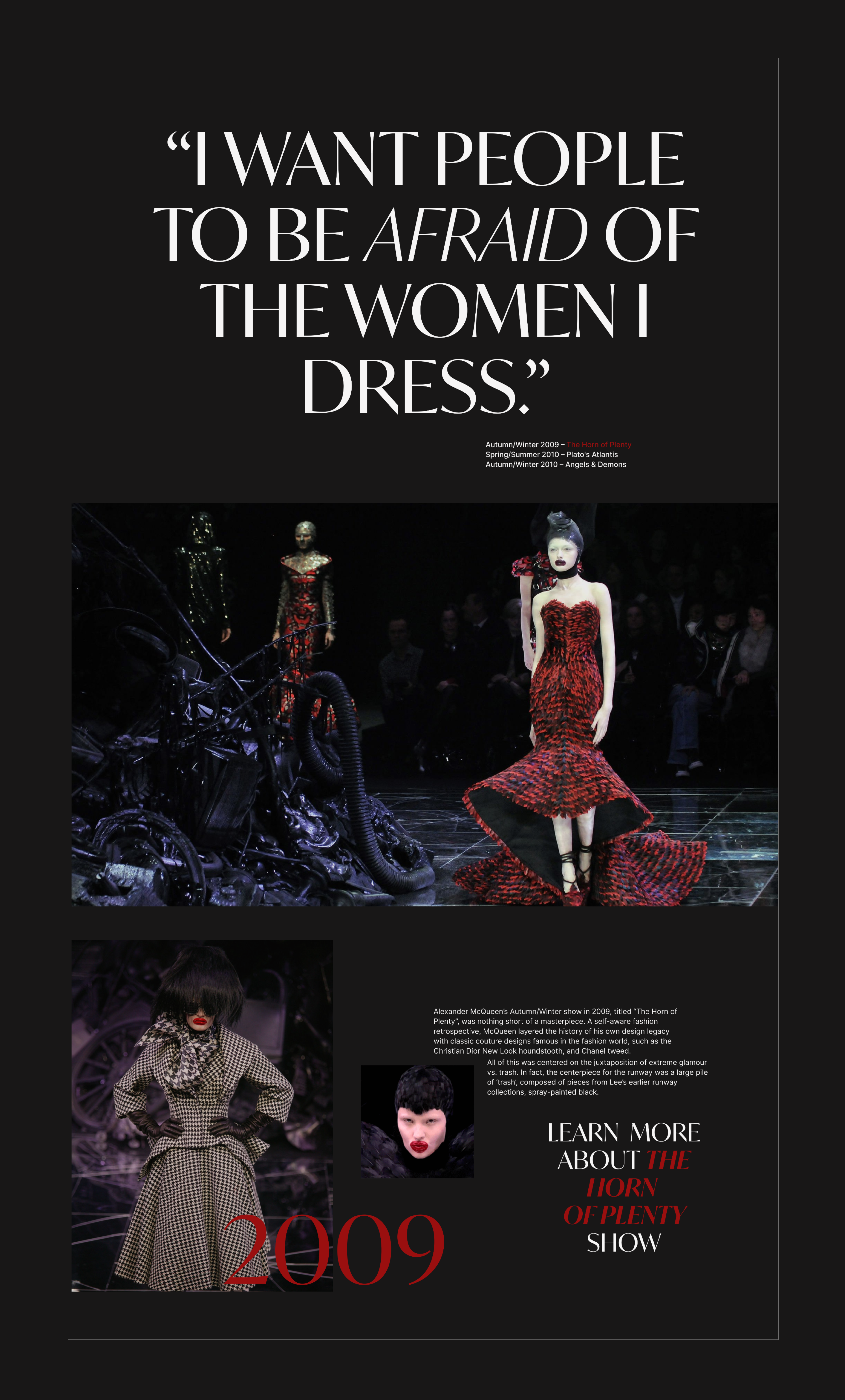 Alexander McQueen – Лонгрид о дизайнере — Изображение №9 — Интерфейсы, Брендинг на Dprofile