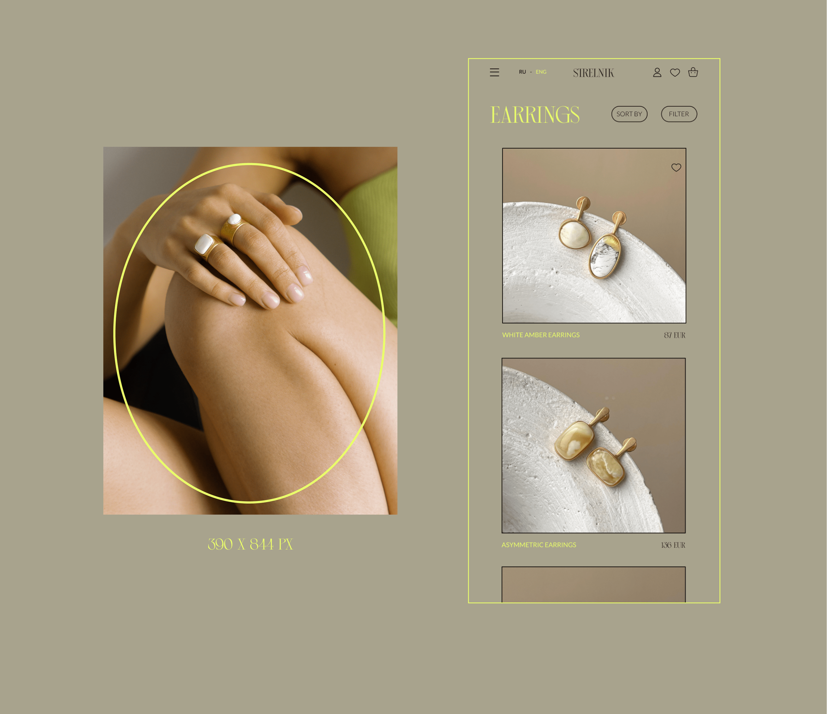 Интернет магазин украшений Strelnik Jewelry — Изображение №8 — Интерфейсы на Dprofile