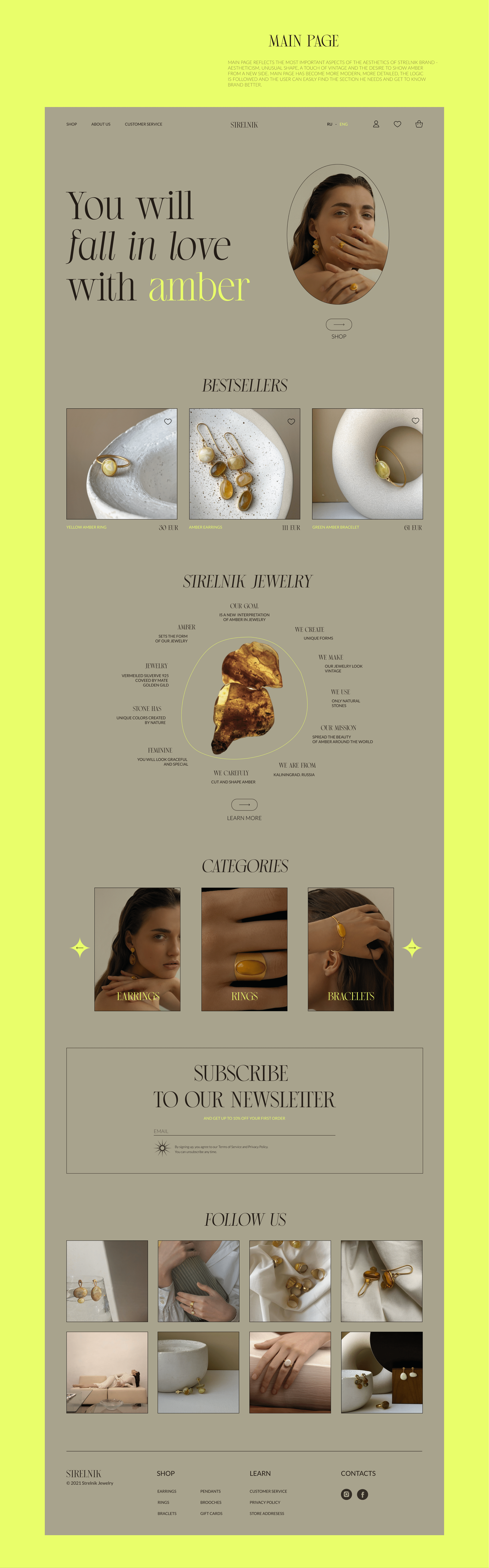 Интернет магазин украшений Strelnik Jewelry — Изображение №5 — Интерфейсы на Dprofile