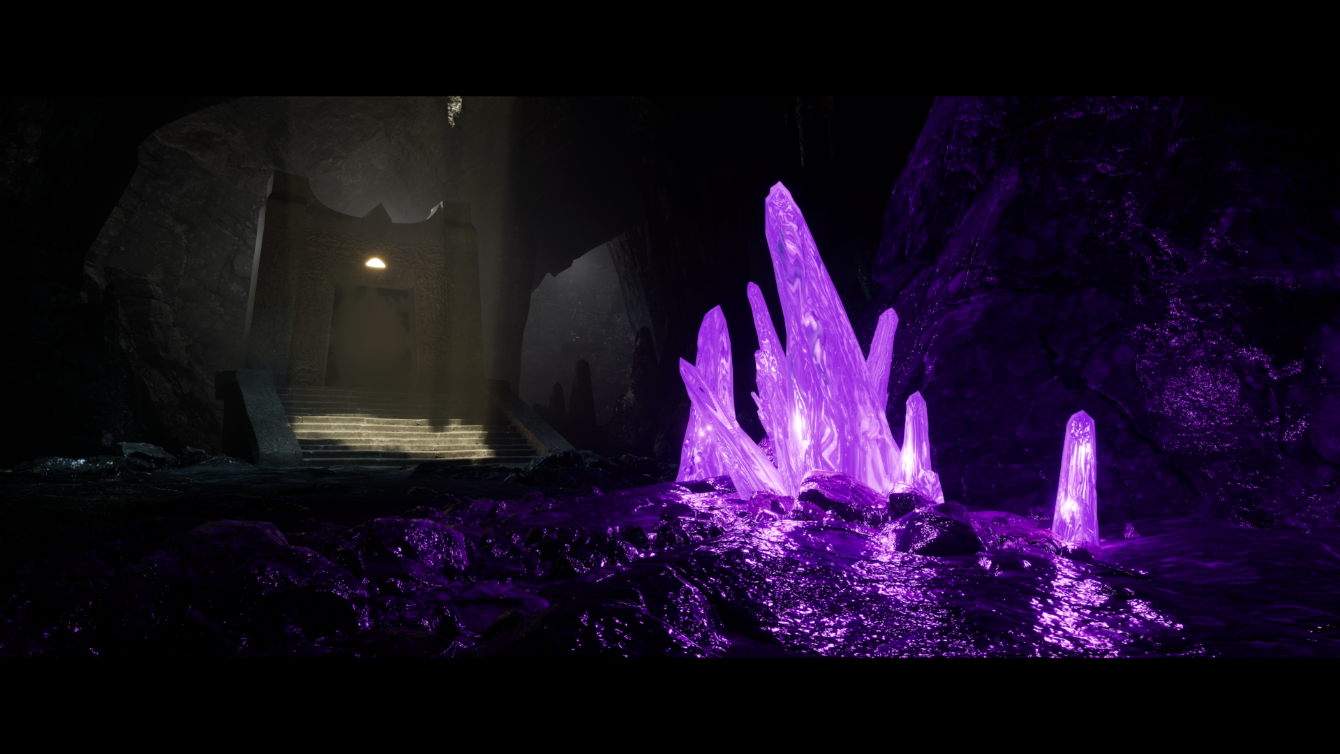 Dark cave portal [UE5] — Изображение №1 — Графика, 3D на Dprofile