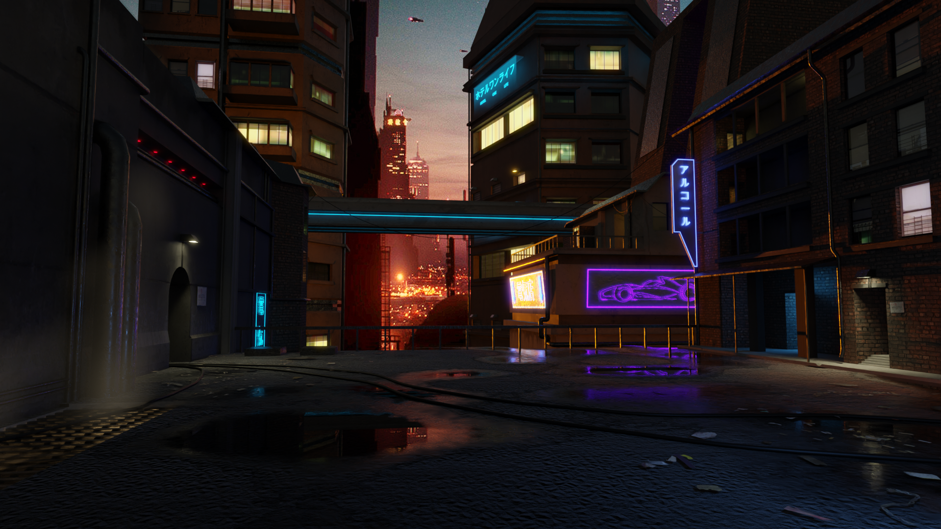 Cyberpunk street — Изображение №1 — Графика, 3D на Dprofile