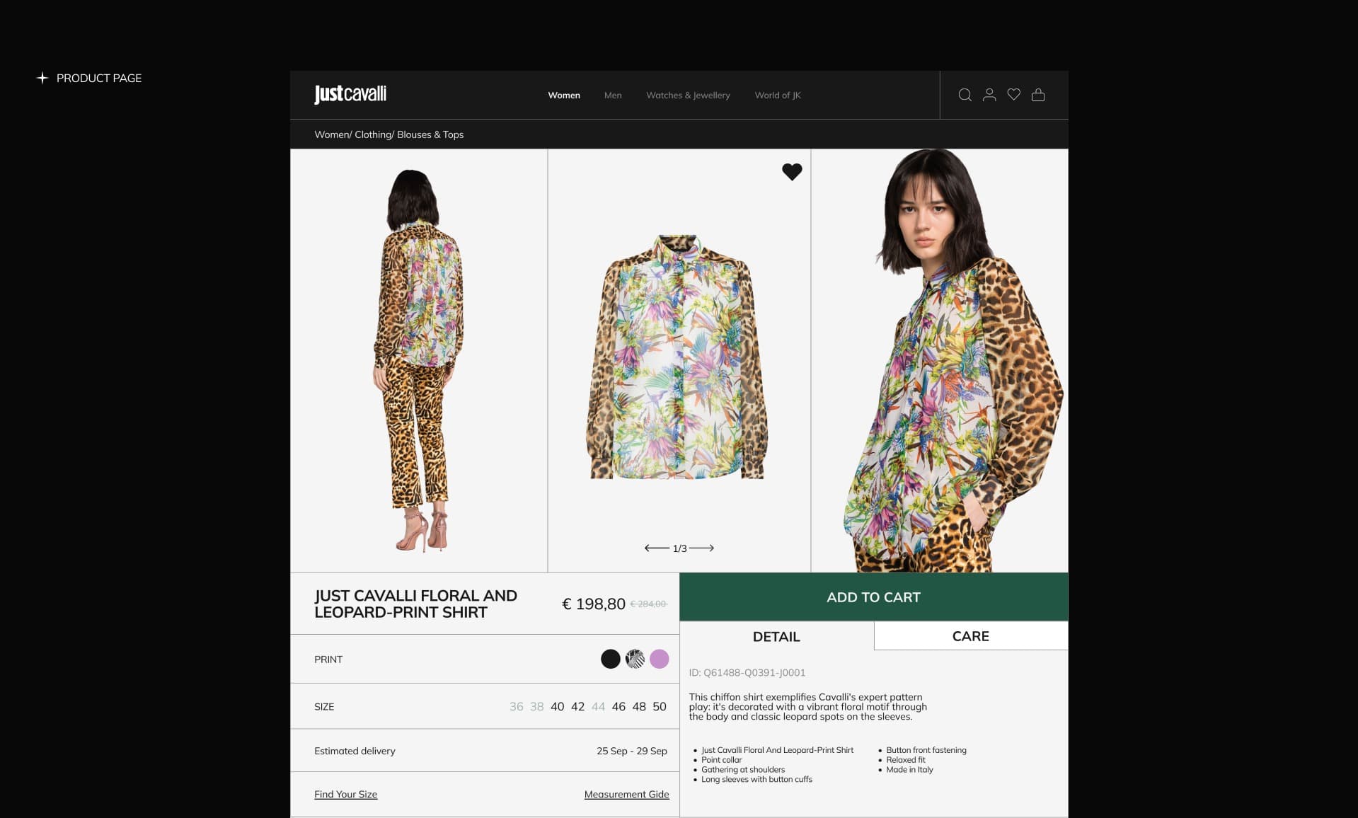 JUST CAVALLI | E-commerce — Изображение №17 — Интерфейсы на Dprofile