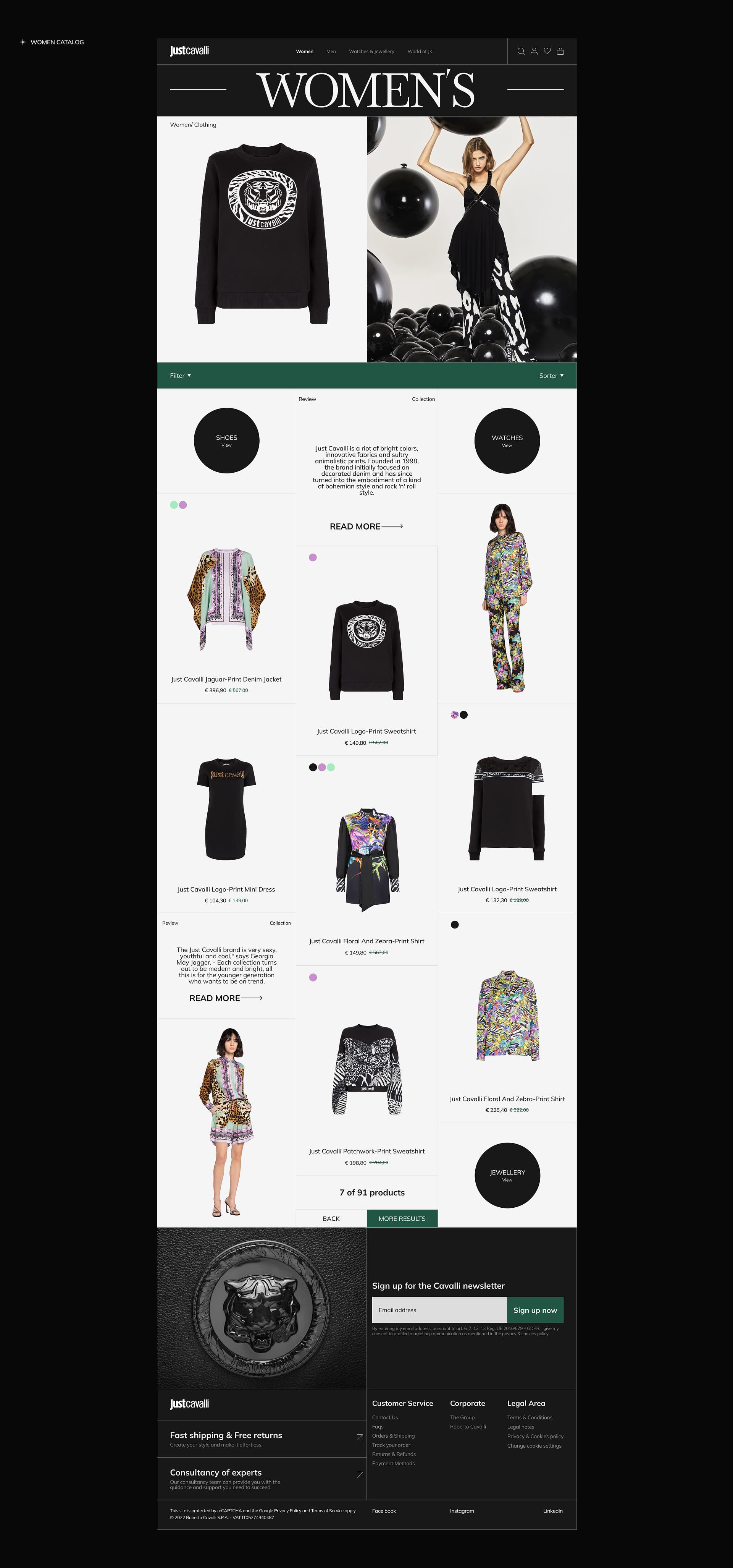 JUST CAVALLI | E-commerce — Изображение №15 — Интерфейсы на Dprofile
