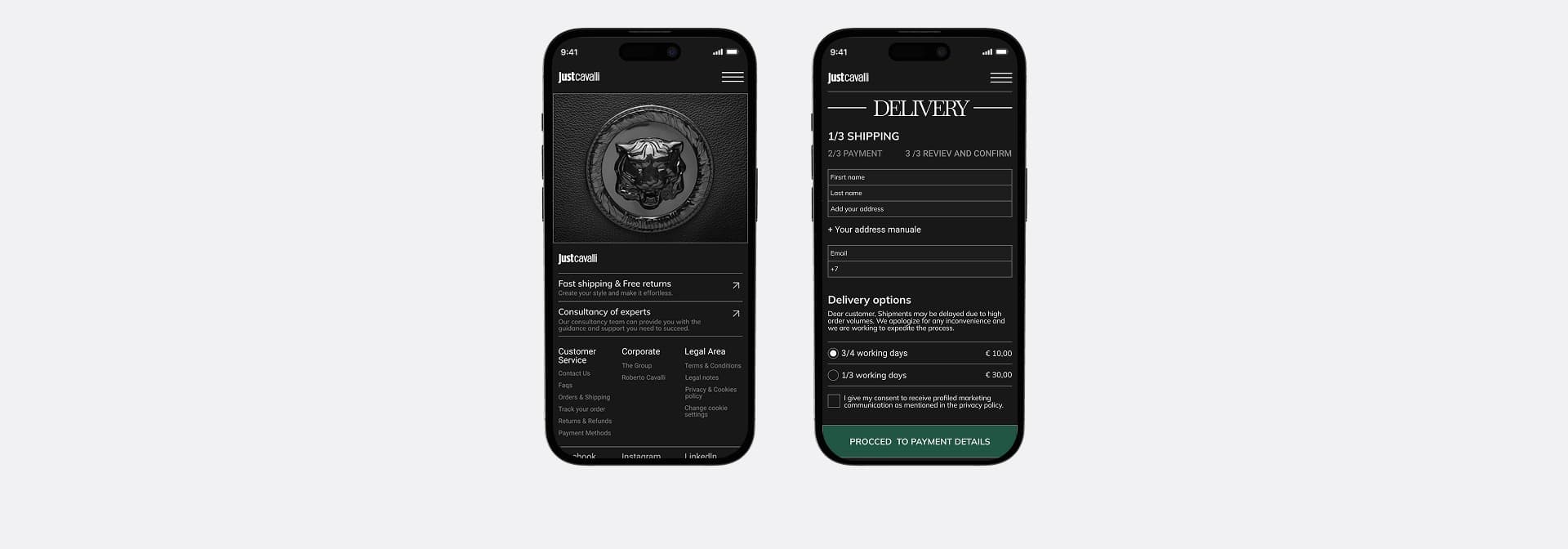JUST CAVALLI | E-commerce — Изображение №31 — Интерфейсы на Dprofile