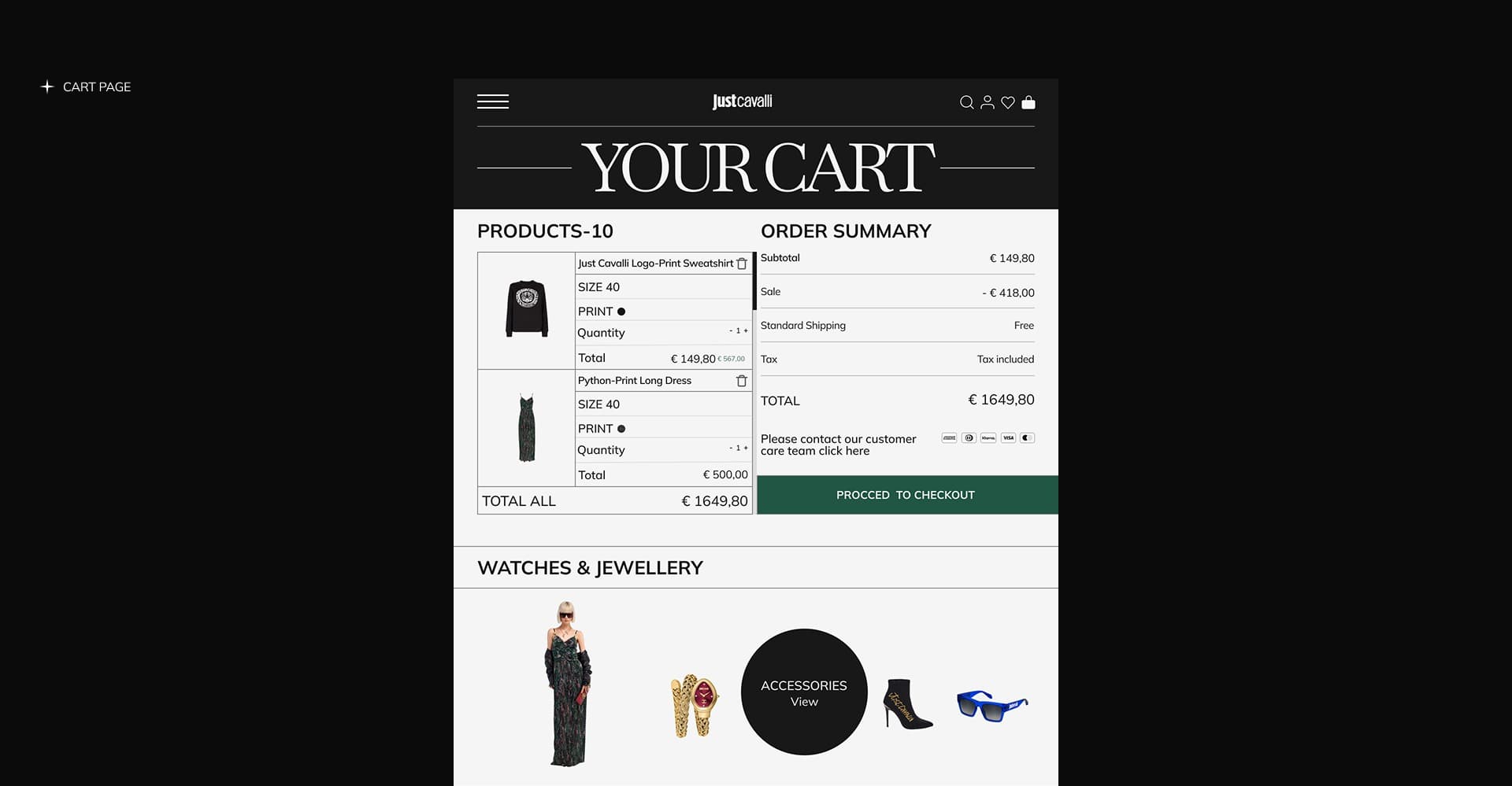 JUST CAVALLI | E-commerce — Изображение №27 — Интерфейсы на Dprofile