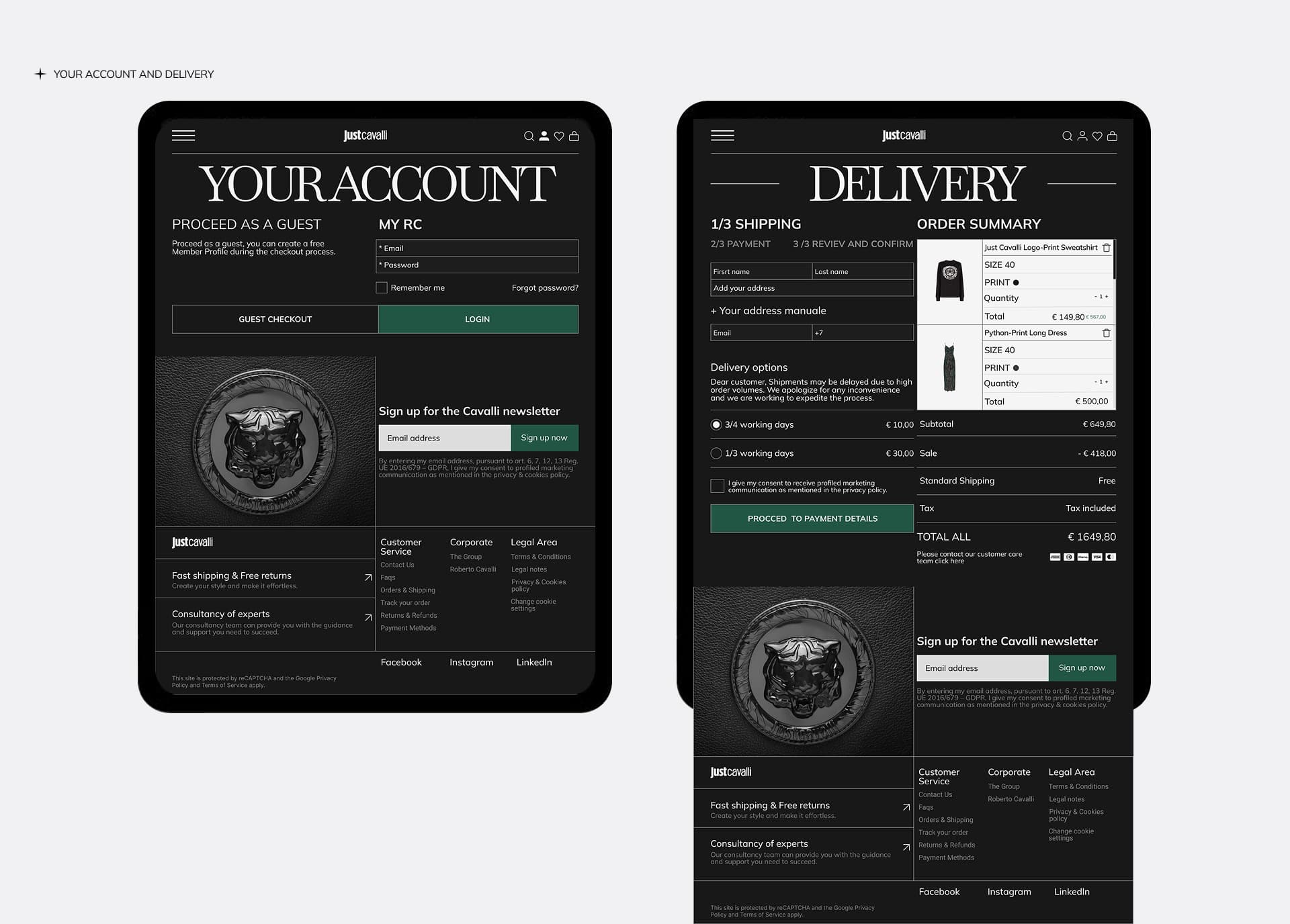 JUST CAVALLI | E-commerce — Изображение №30 — Интерфейсы на Dprofile
