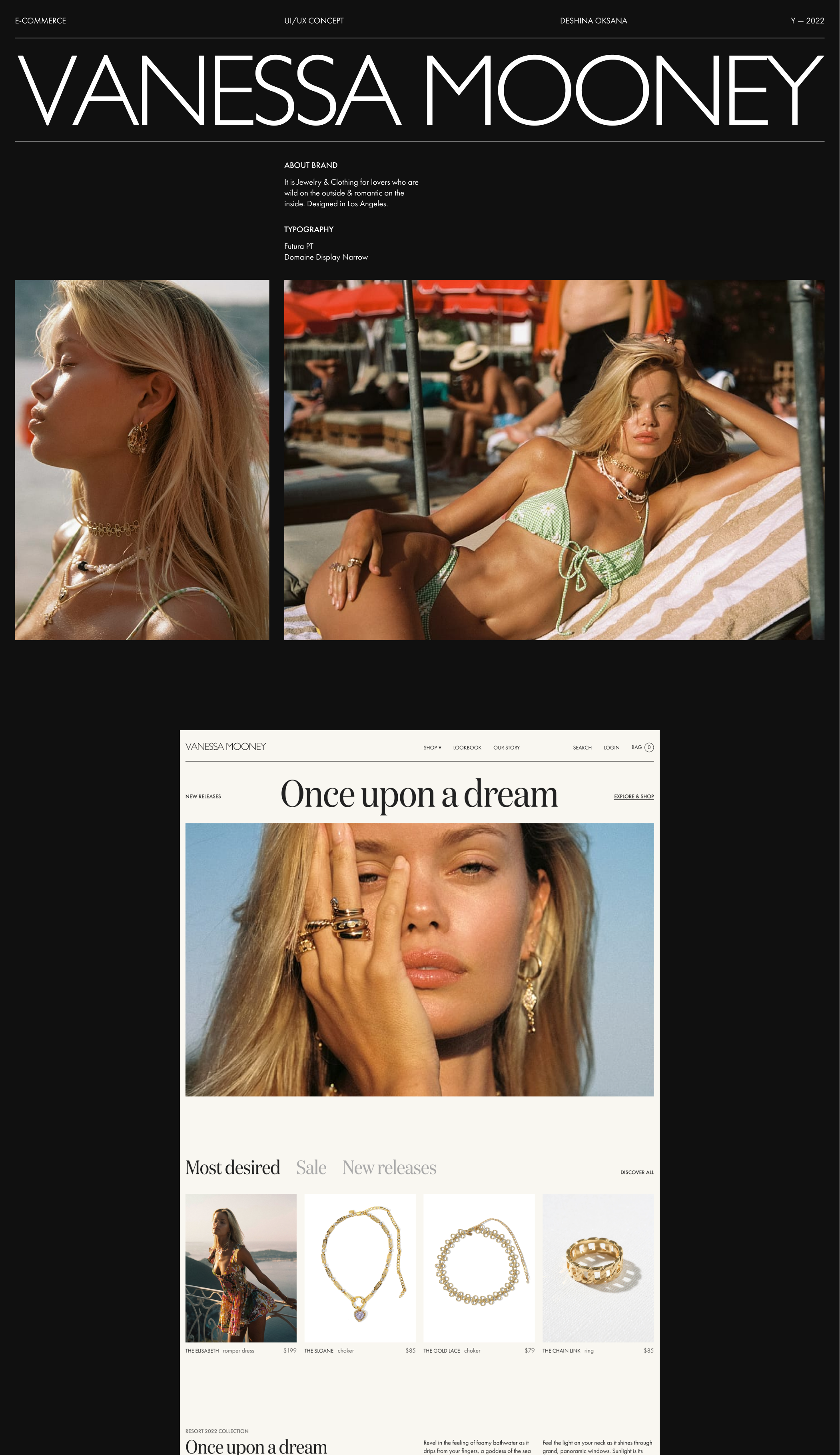 VANESSA MOONEY | e-commerce redesign — Изображение №1 — Интерфейсы на Dprofile