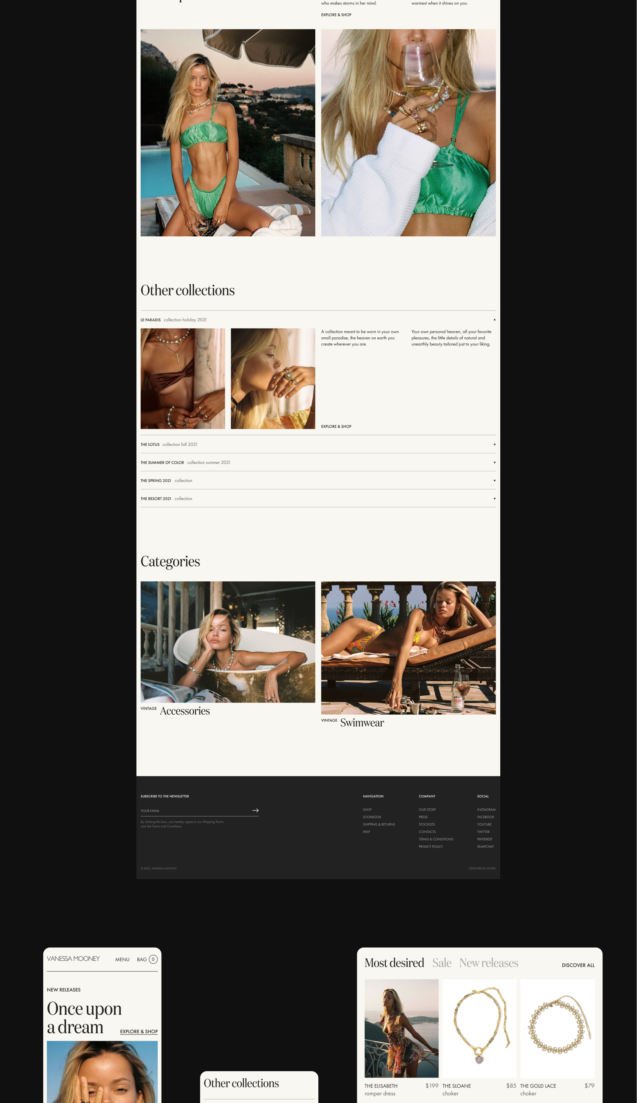 VANESSA MOONEY | e-commerce redesign — Изображение №2 — Интерфейсы на Dprofile