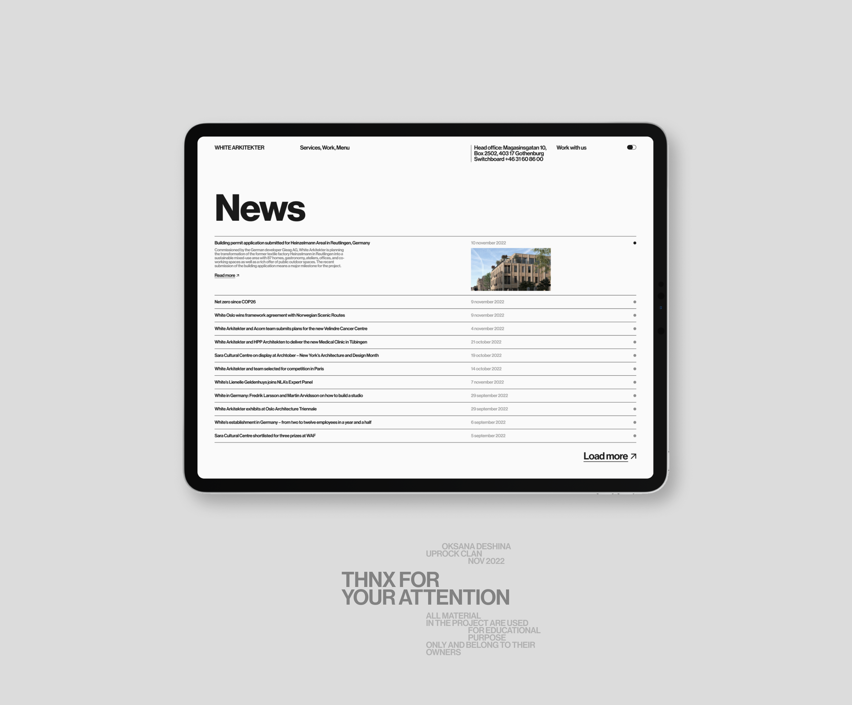 White Arkitekter — Изображение №12 — Интерфейсы на Dprofile
