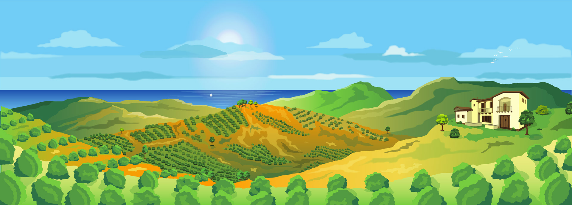 Landscapes. Vector illustrations — Изображение №15 — Иллюстрация на Dprofile