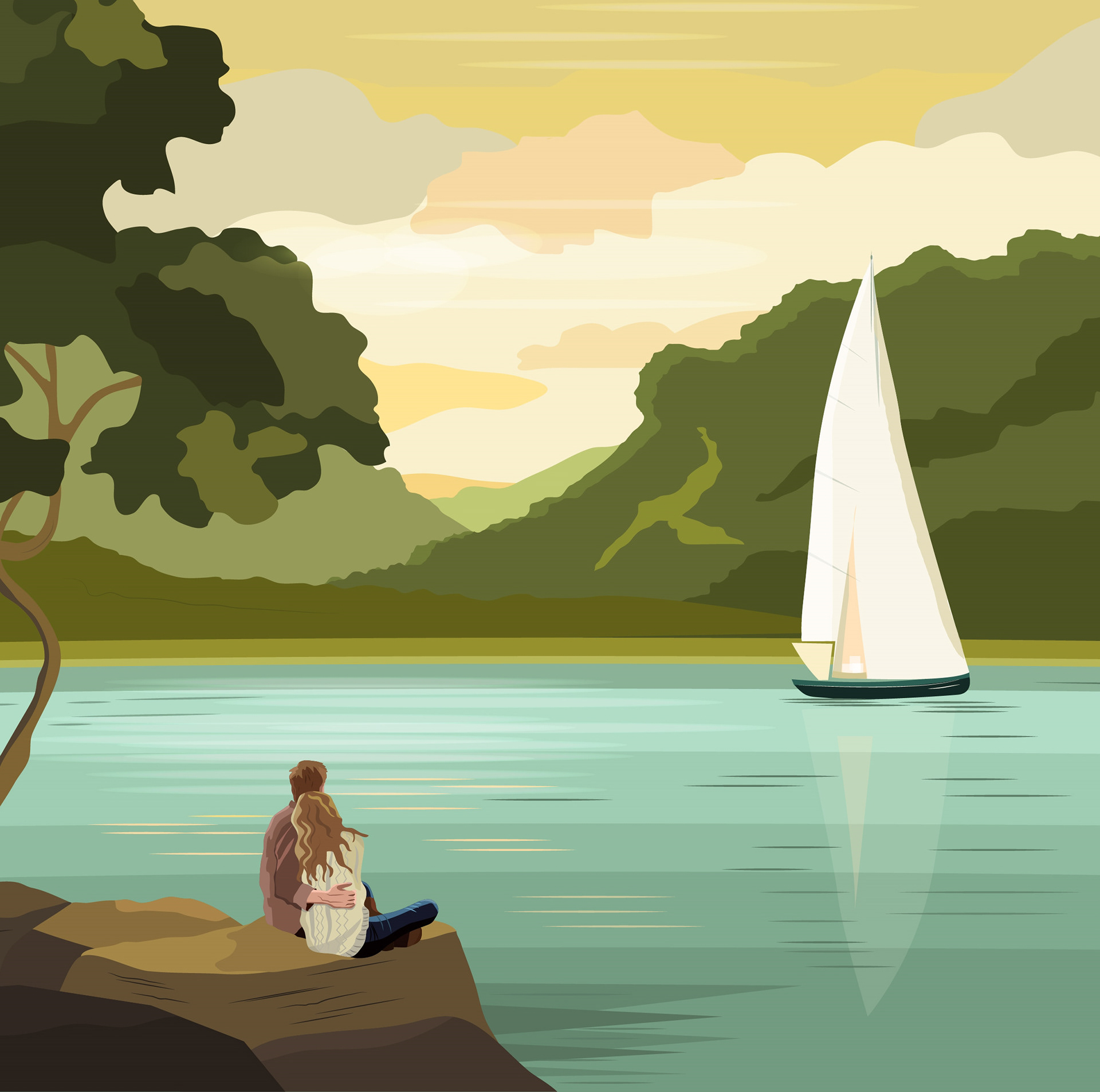 Landscapes. Vector illustrations — Изображение №4 — Иллюстрация на Dprofile