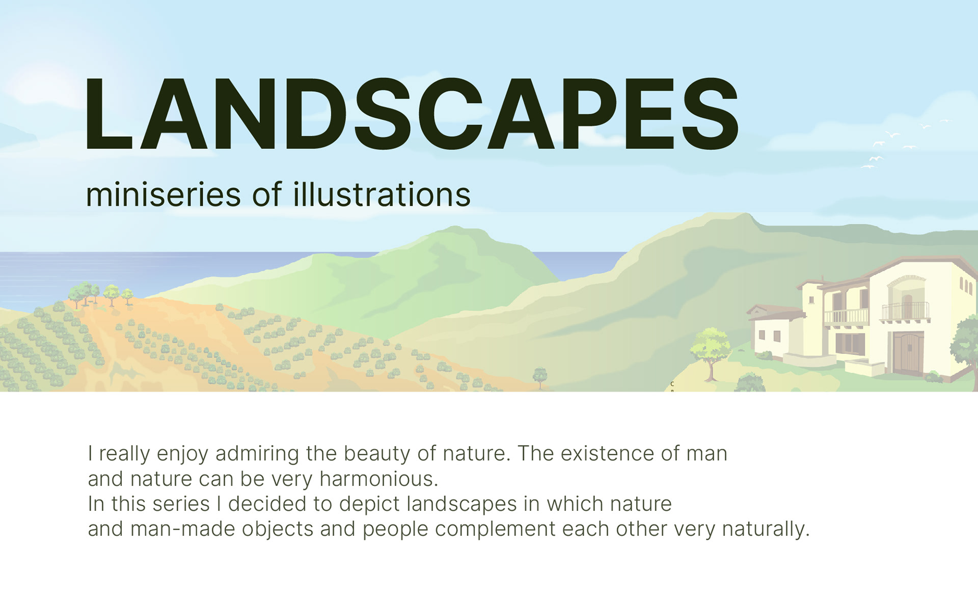 Landscapes. Vector illustrations — Изображение №1 — Иллюстрация на Dprofile