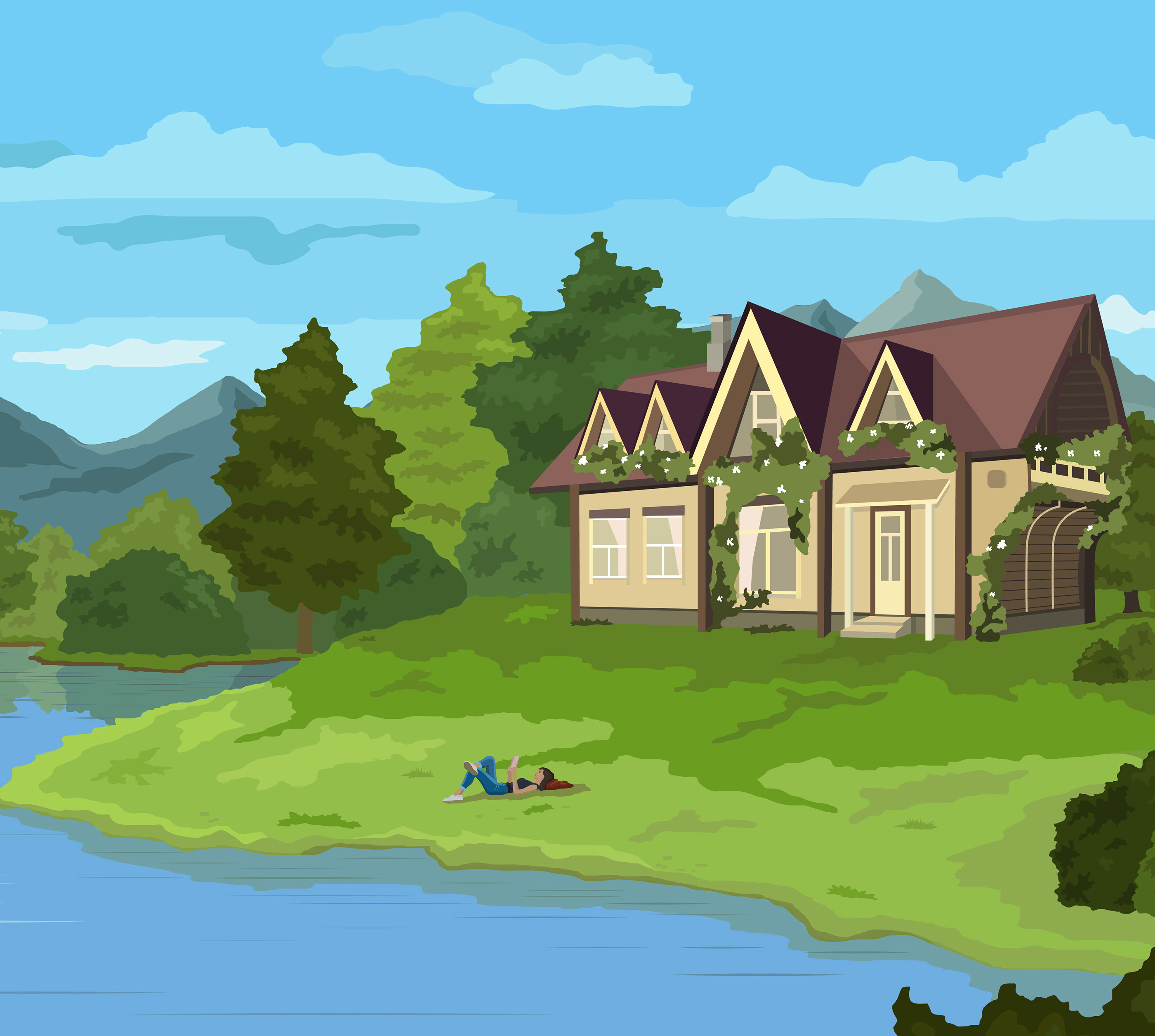 Landscapes. Vector illustrations — Изображение №12 — Иллюстрация на Dprofile
