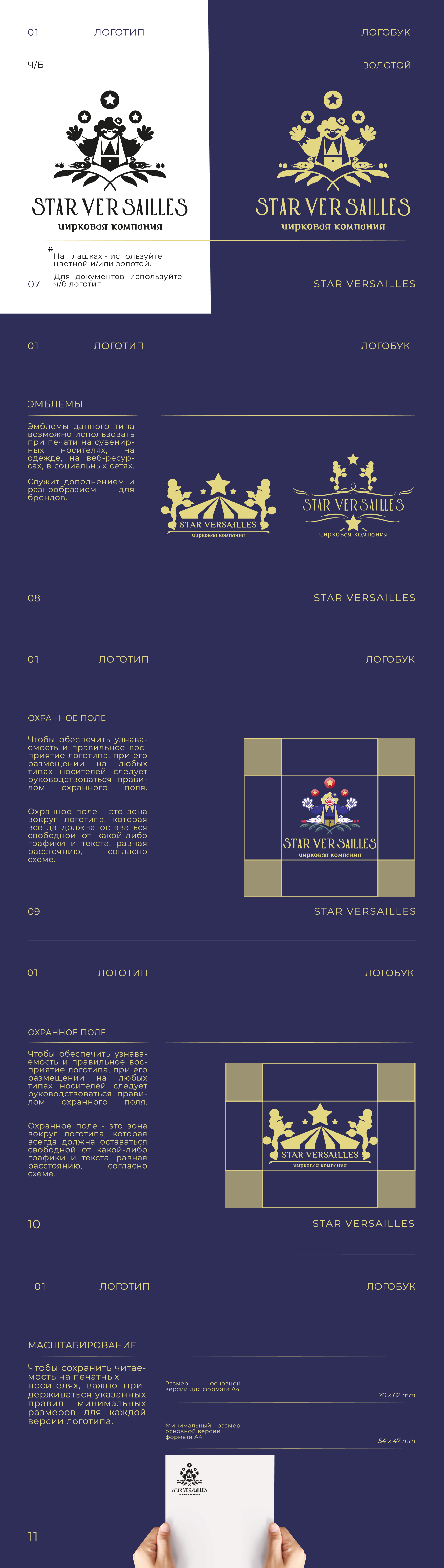 Разработка логотипа и логобука для цирка "STARVERSAILLES" — Изображение №2 — Брендинг, Маркетинг на Dprofile