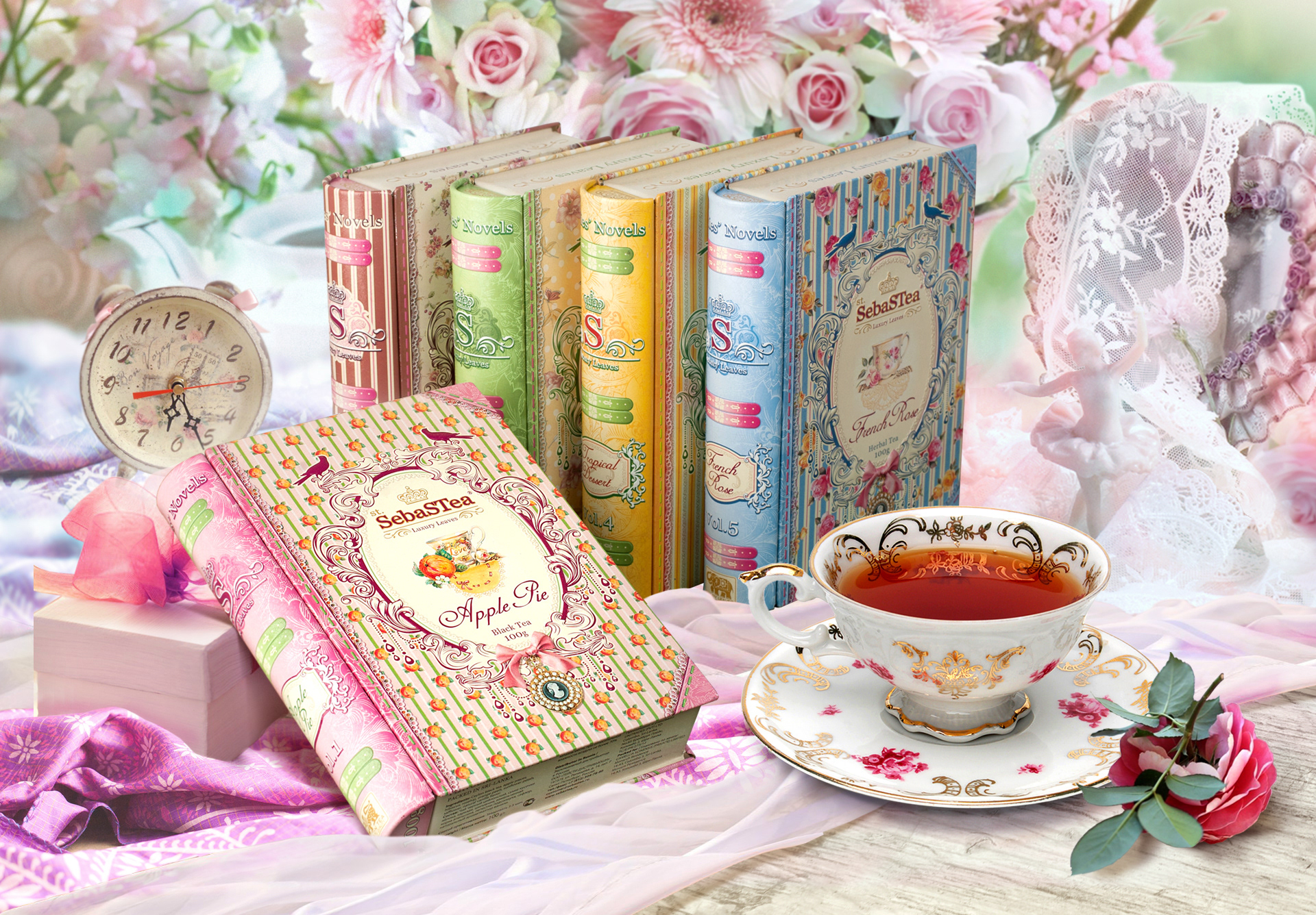 Чай SebaSTea «Ladies’ Novels». Подарочная упаковка — Изображение №1 — Брендинг, Графика на Dprofile