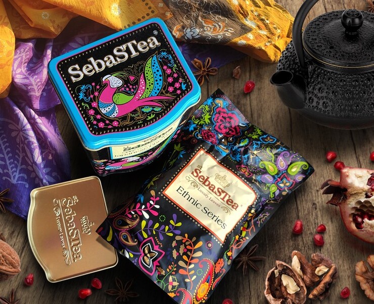 Чай SebaSTea «Ethnic Series». Подарочная упаковка — Брендинг, Графика на Dprofile