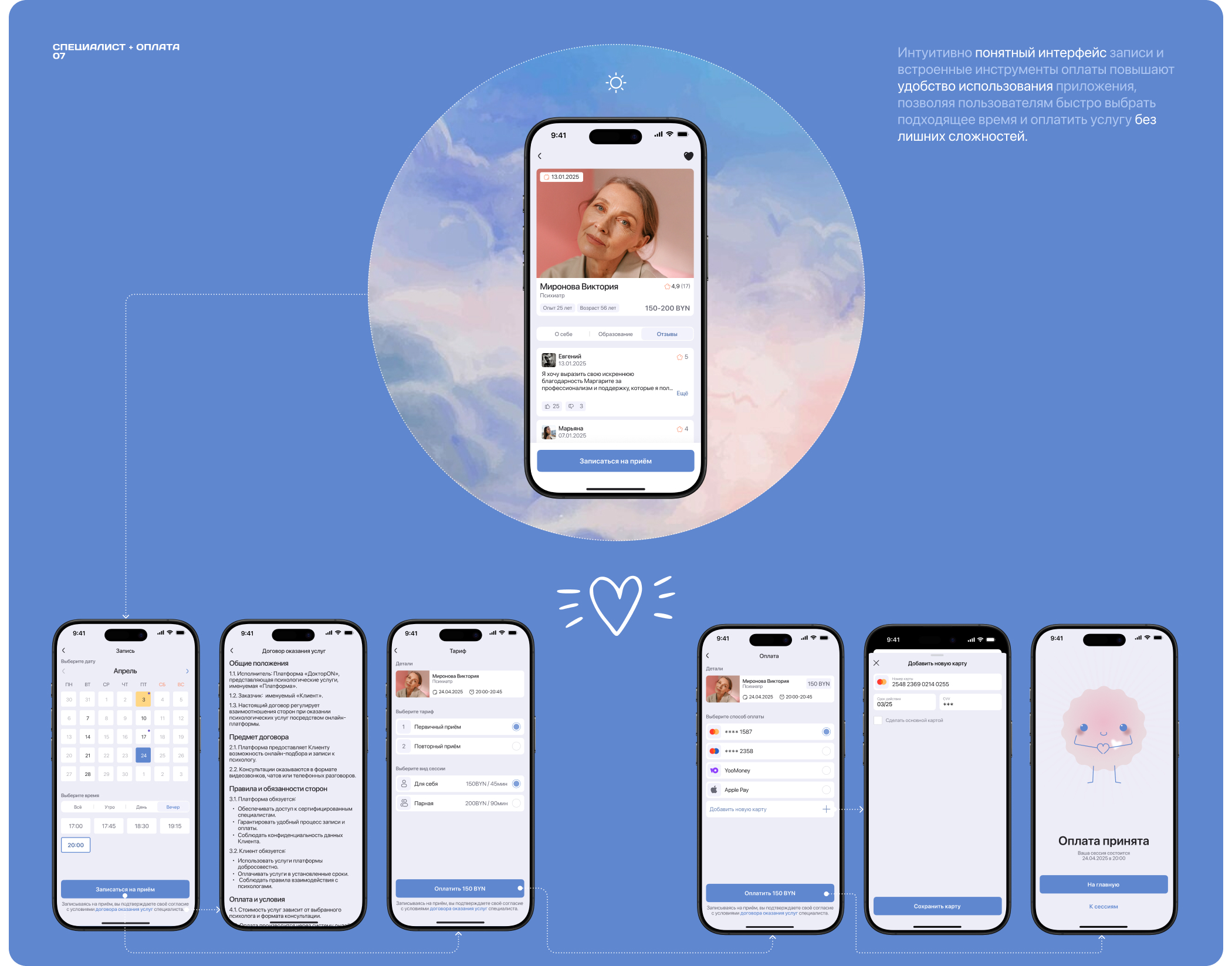 DoctorОN mobile app — Изображение №9 — Интерфейсы на Dprofile