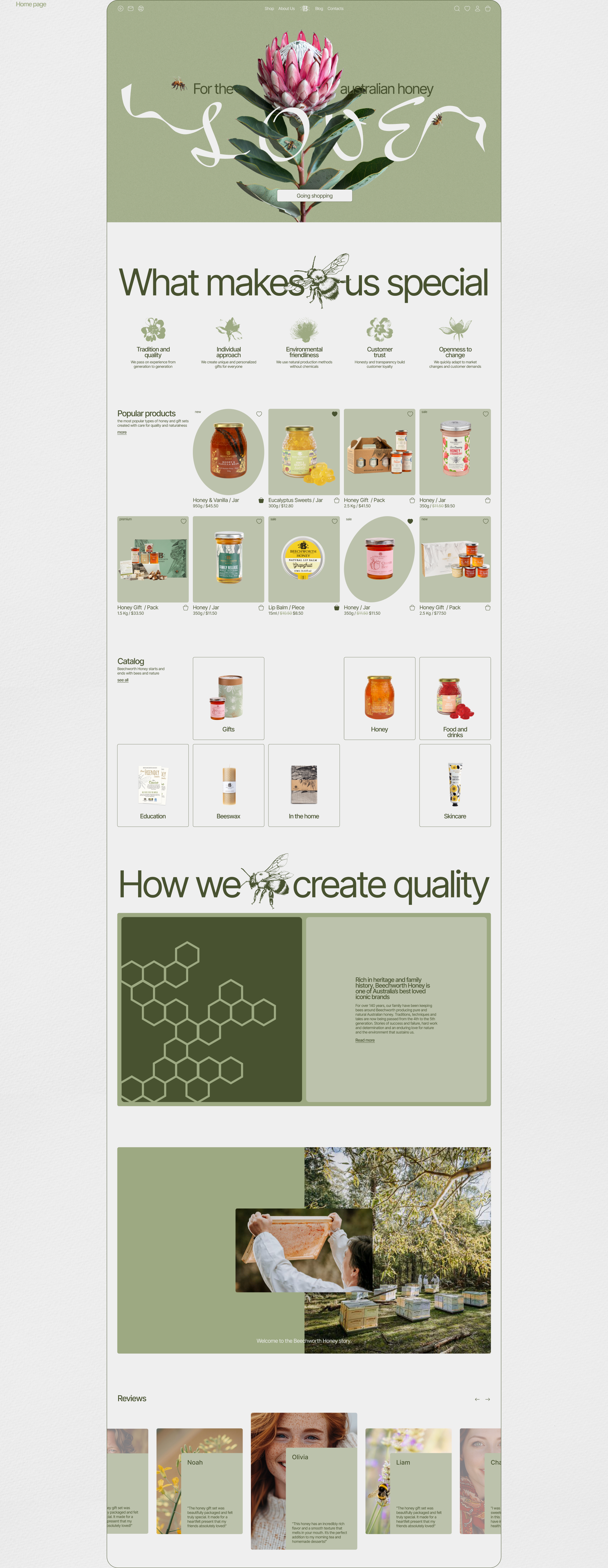 Gifts from honey / online store — Изображение №2 — Интерфейсы на Dprofile