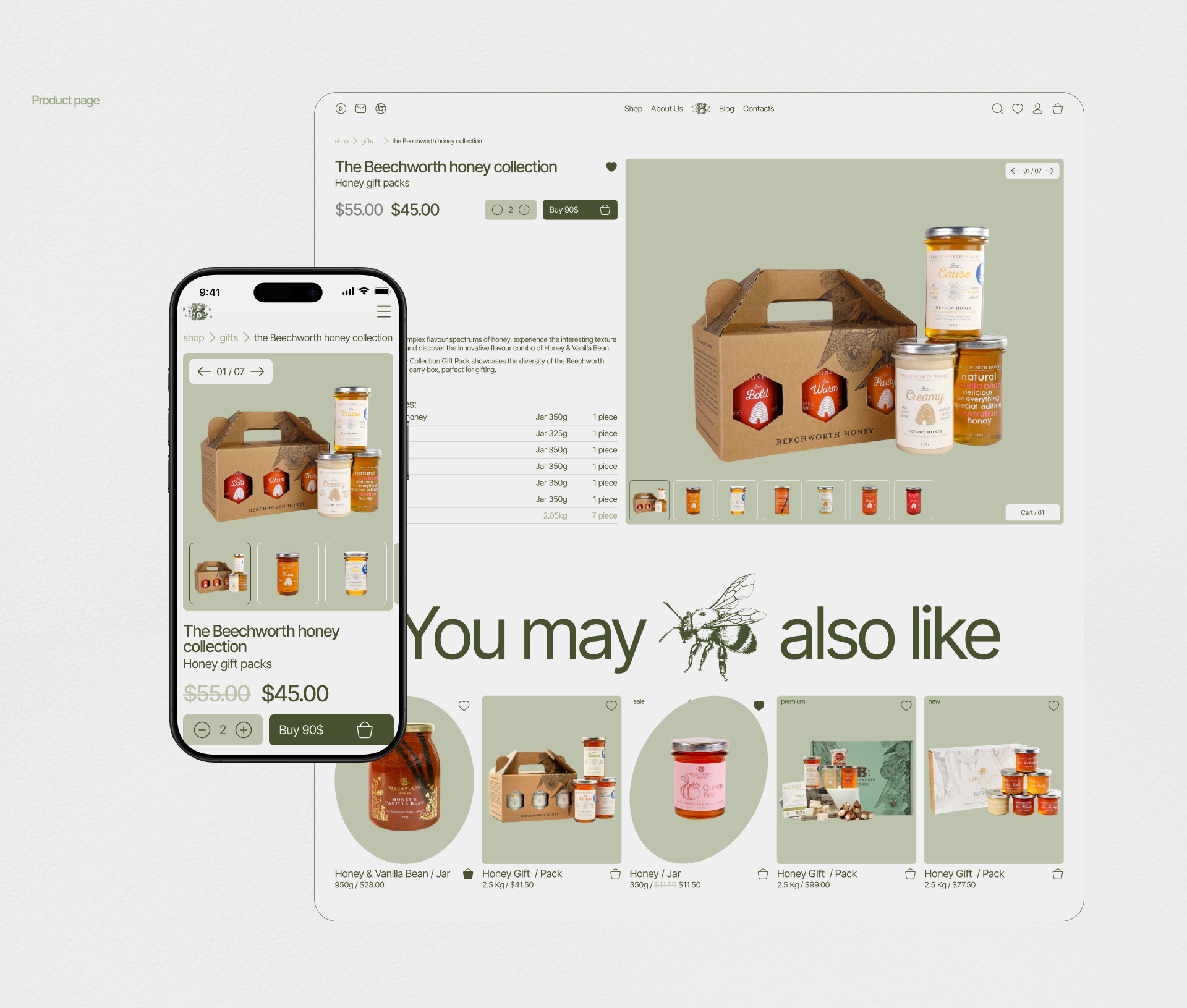 Gifts from honey / online store — Изображение №8 — Интерфейсы на Dprofile