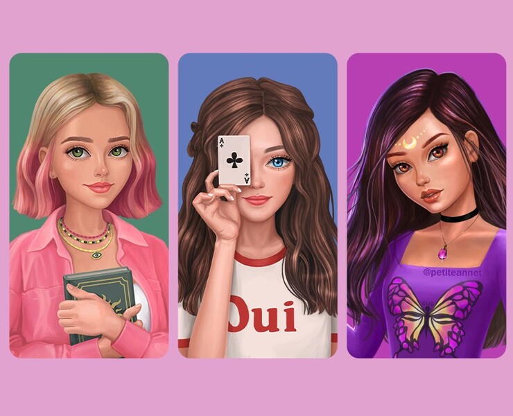 Персонажи для упаковки настольных игр "Гадание для девочек" на Dprofile