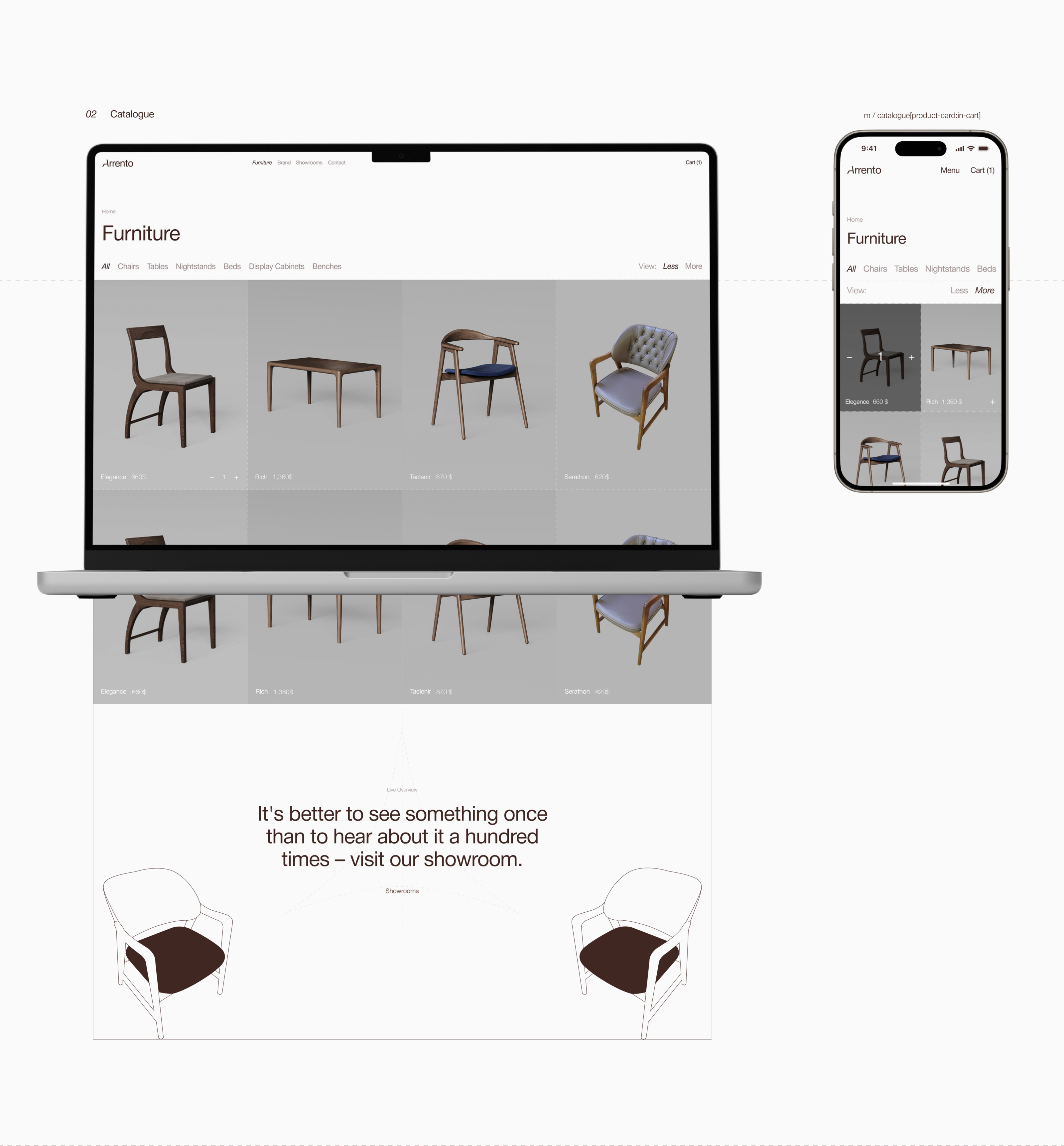 Arrento | Designer Furniture — Изображение №8 — Интерфейсы, Брендинг на Dprofile