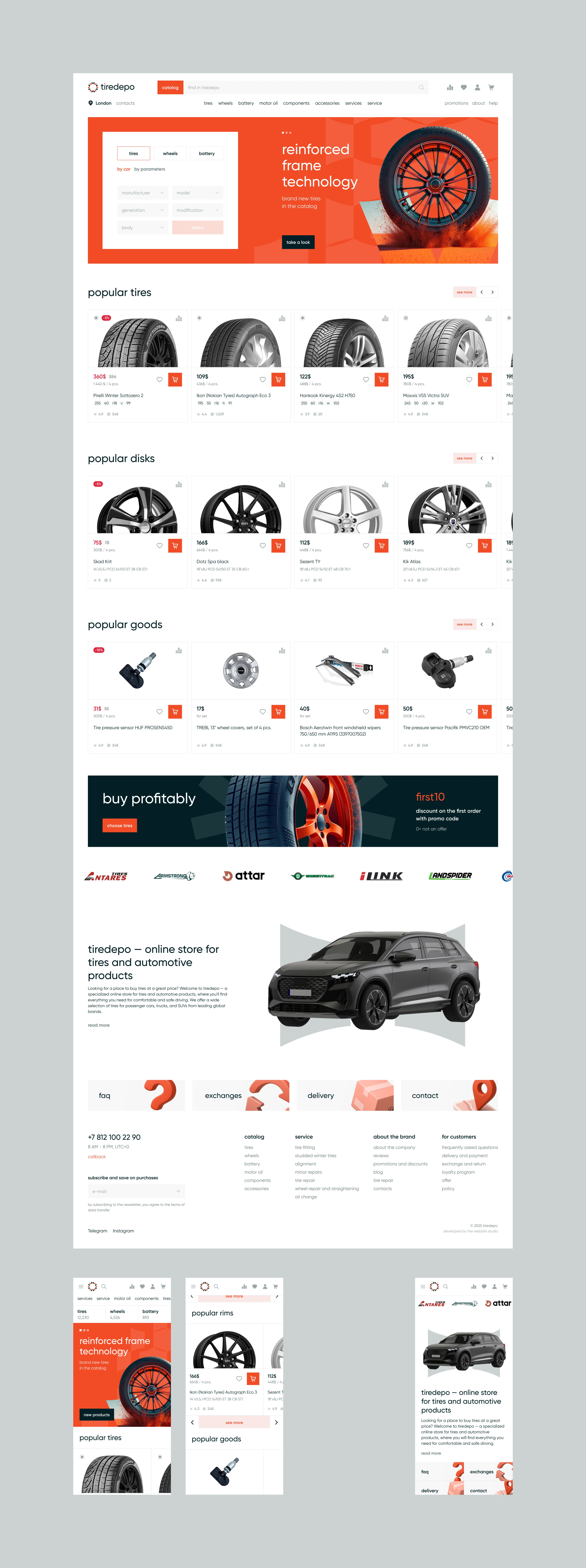 tiredepo | vehicle goods reseller — Изображение №4 — Интерфейсы, Брендинг на Dprofile