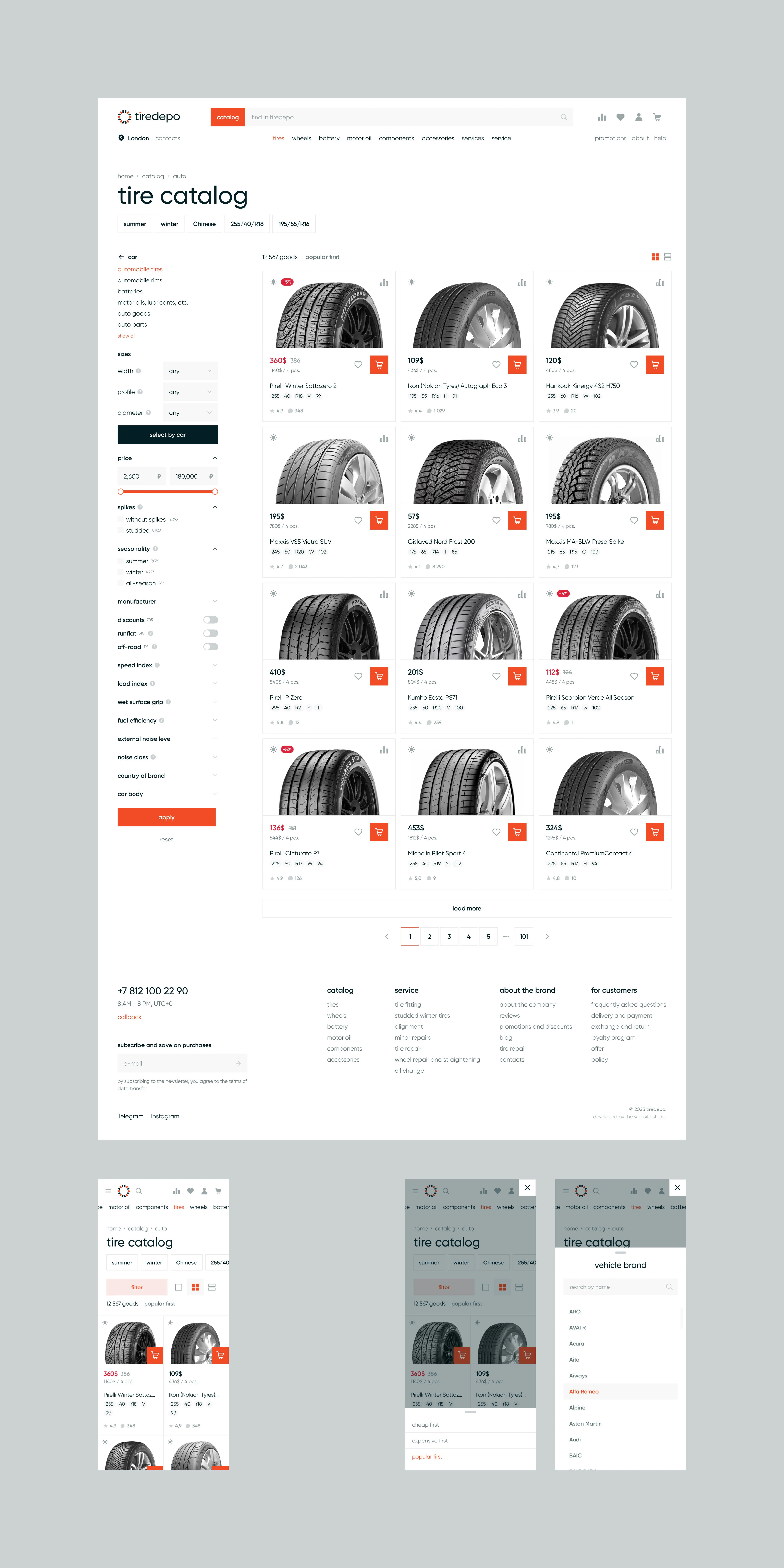 tiredepo | vehicle goods reseller — Изображение №8 — Интерфейсы, Брендинг на Dprofile