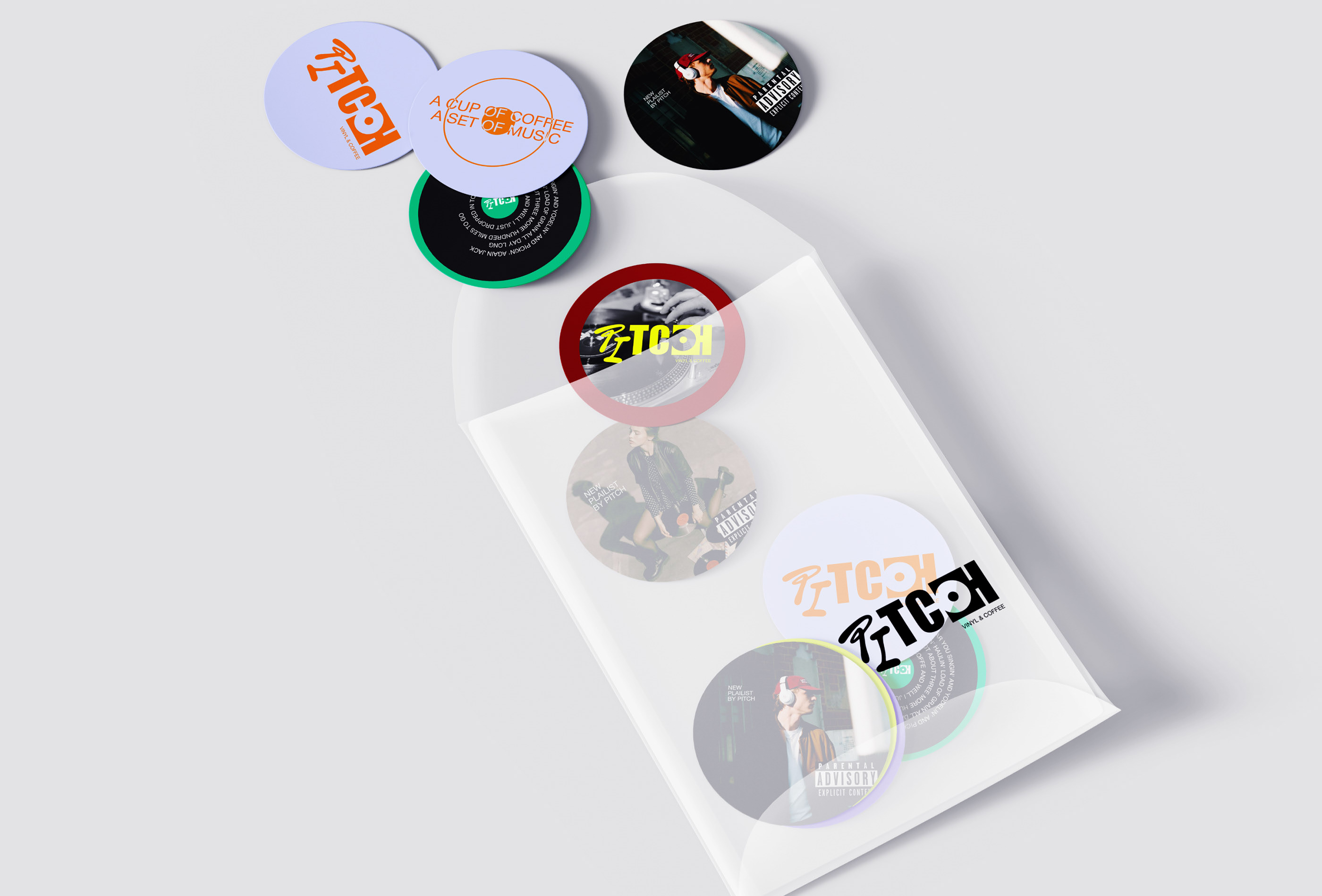 PITCH. Vinyl & Coffee brand identity — Изображение №10 — Брендинг на Dprofile