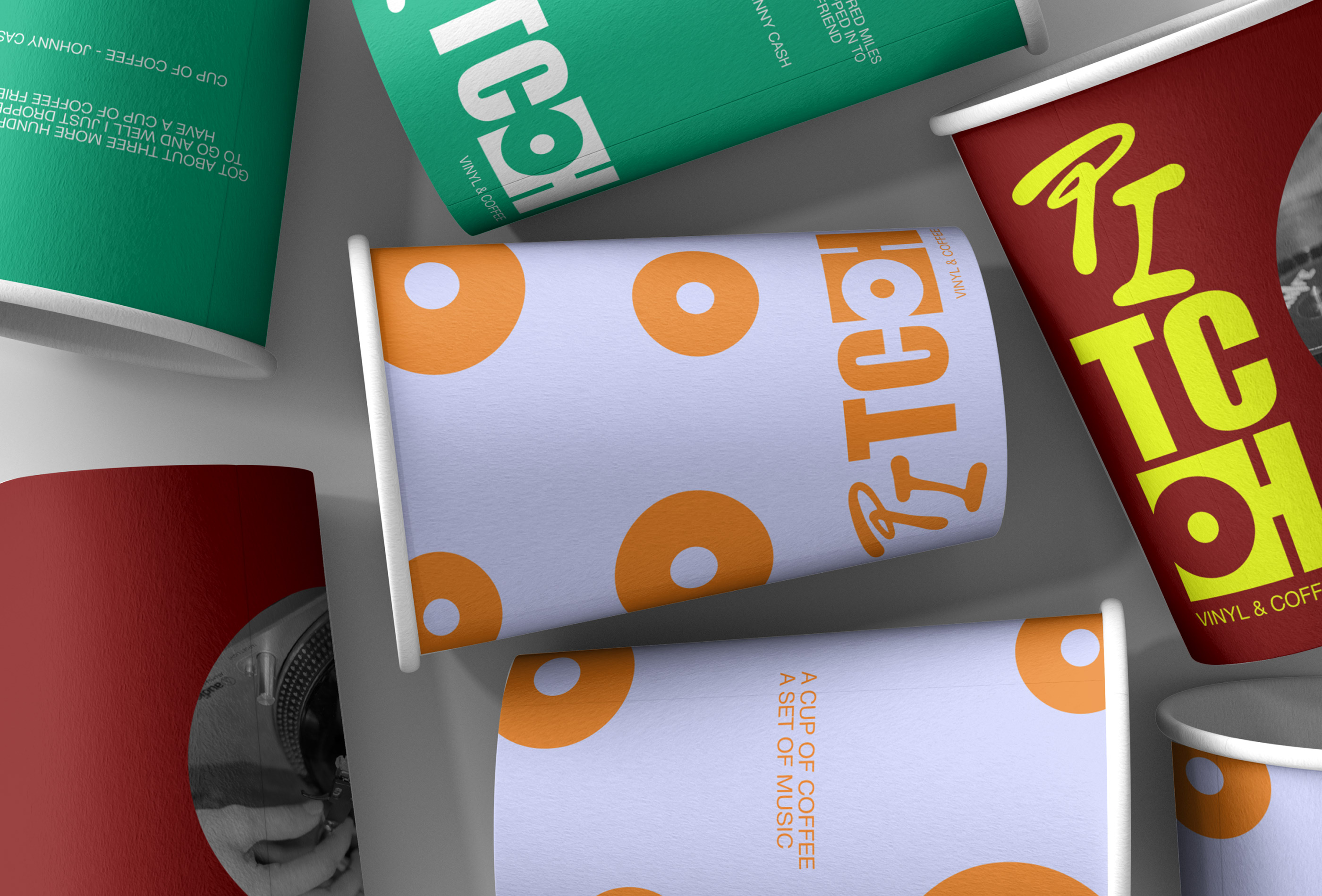 PITCH. Vinyl & Coffee brand identity — Изображение №8 — Брендинг на Dprofile