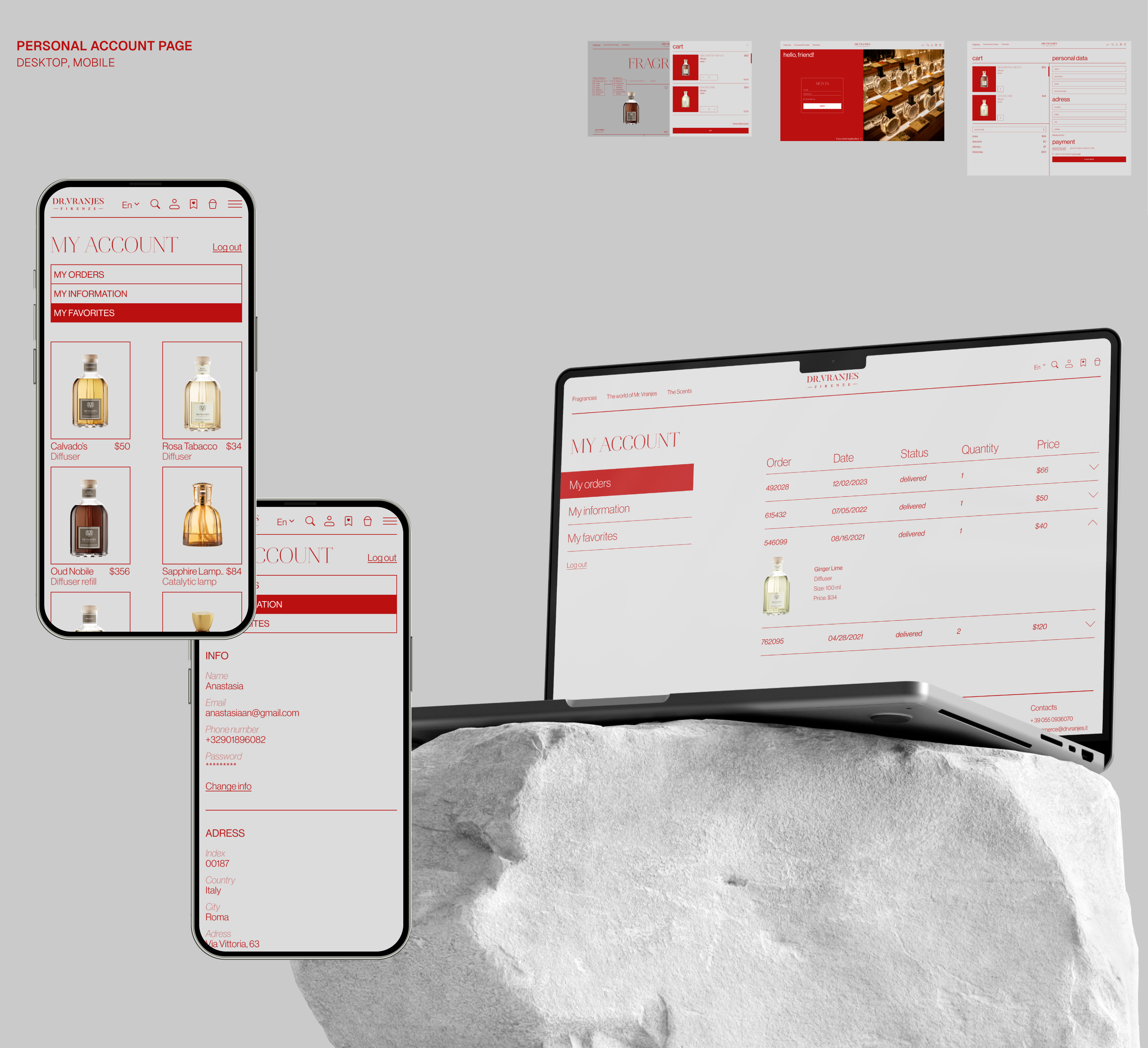 Redesign Concept / Dr. Vranjes Firenze — Изображение №10 — Интерфейсы, Графика на Dprofile