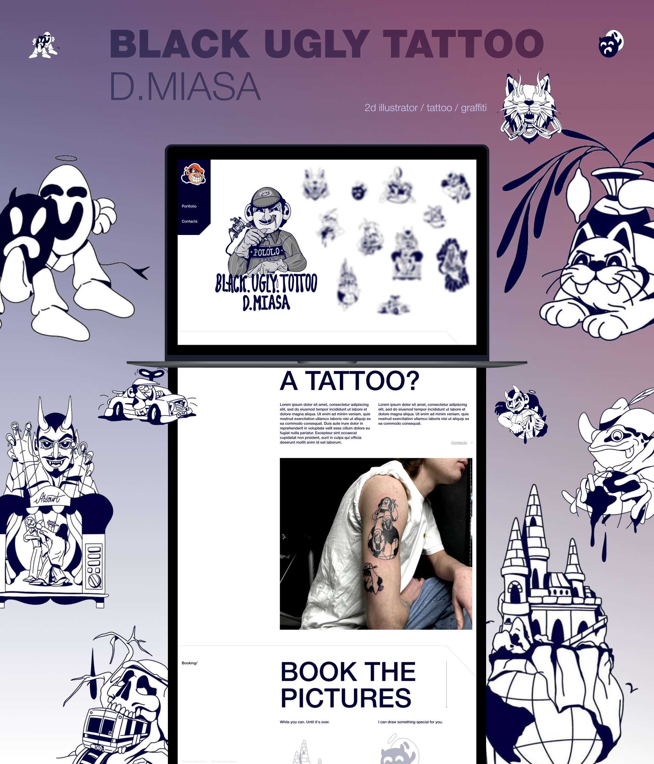 black ugly tattoo [website] — Изображение №1 — Интерфейсы на Dprofile