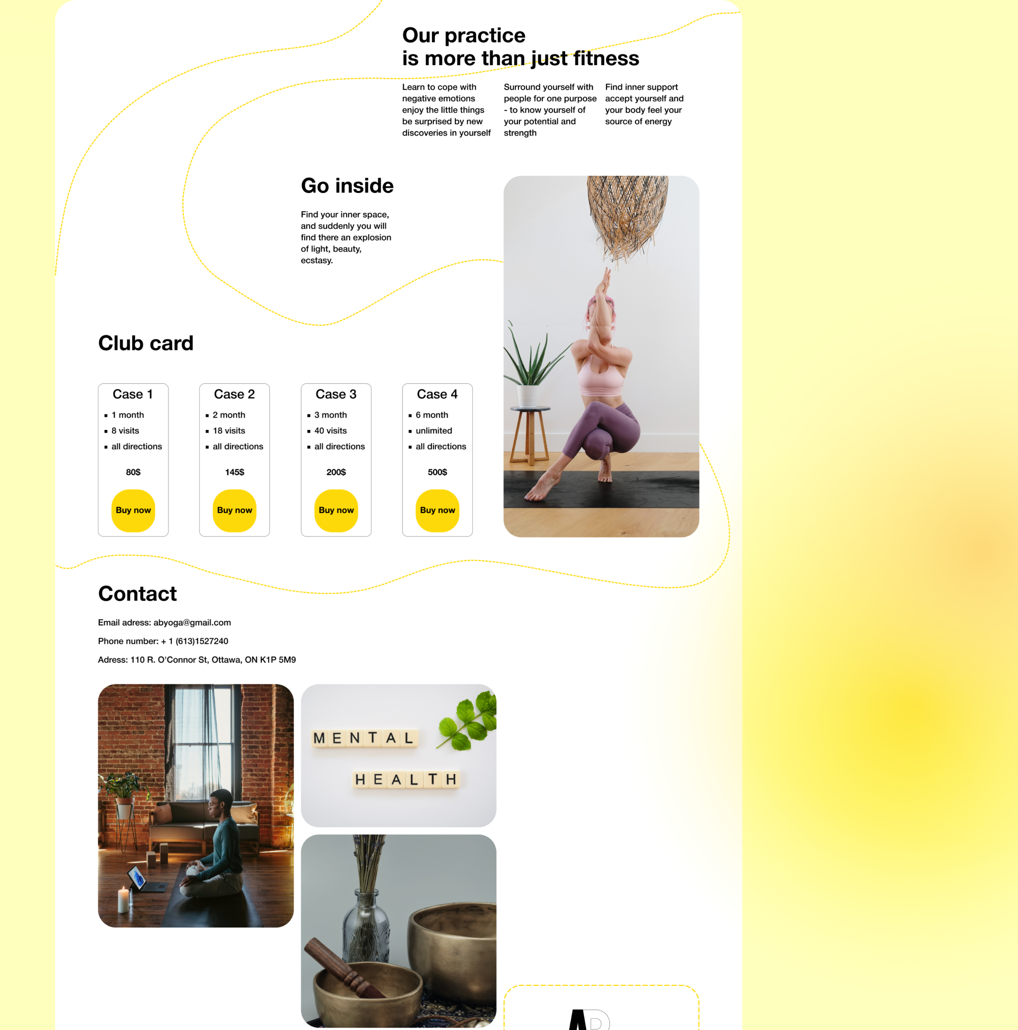 yoga place [website] — Изображение №6 — Интерфейсы на Dprofile