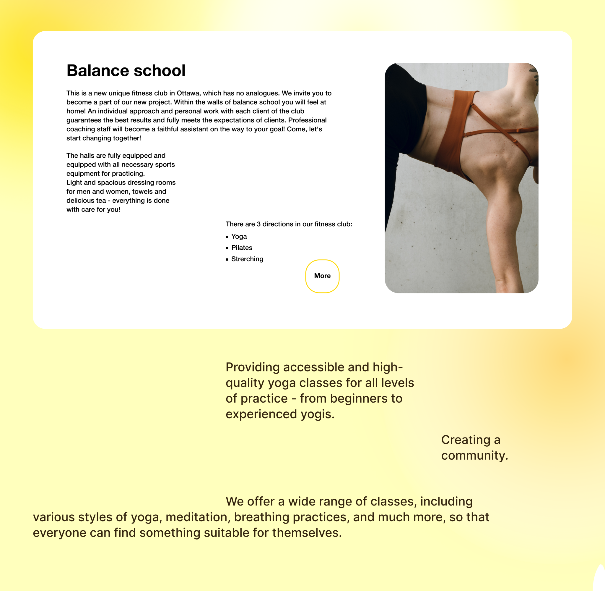 yoga place [website] — Изображение №3 — Интерфейсы на Dprofile