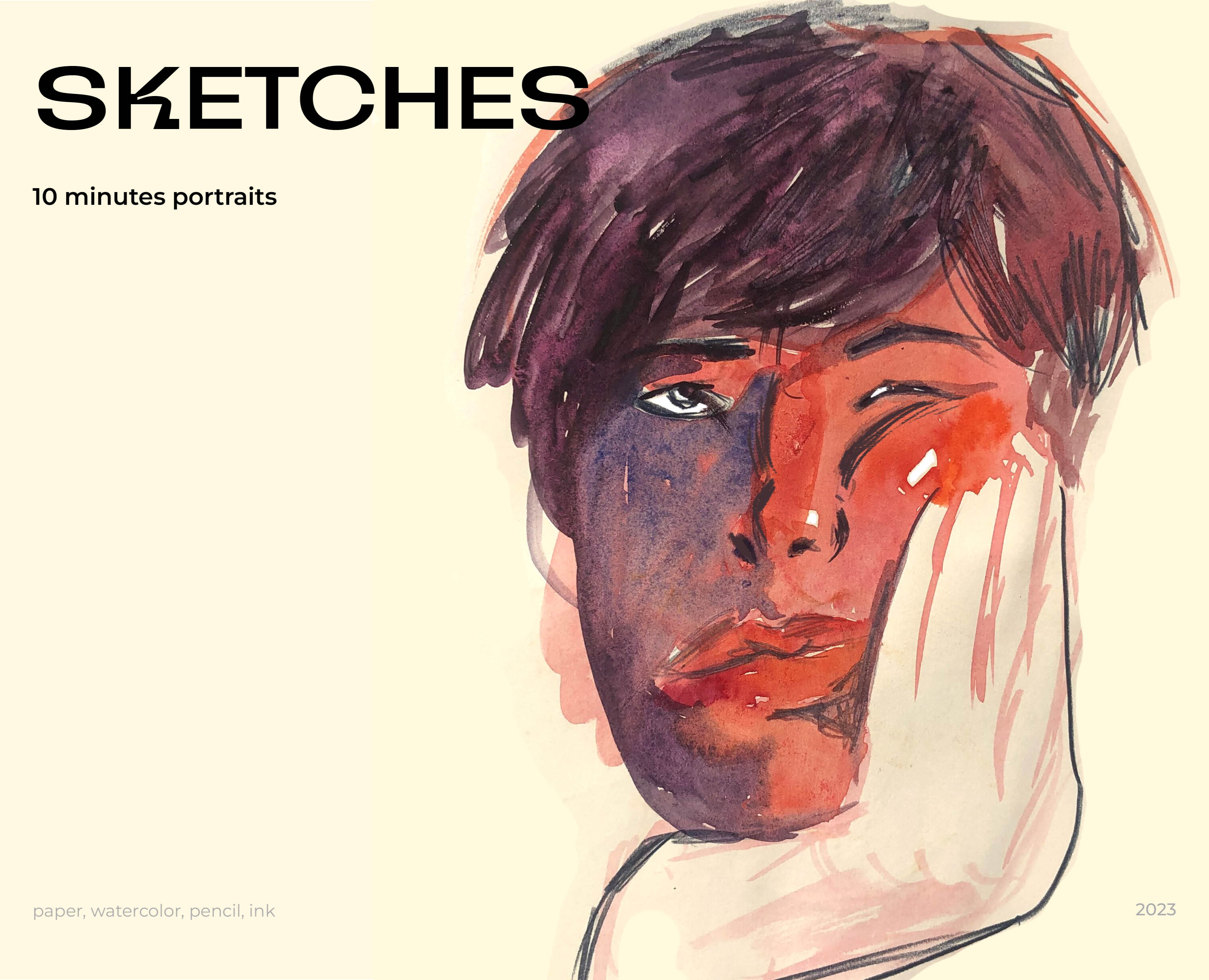 Портретные скетчи — Иллюстрация, Графика на Dprofile