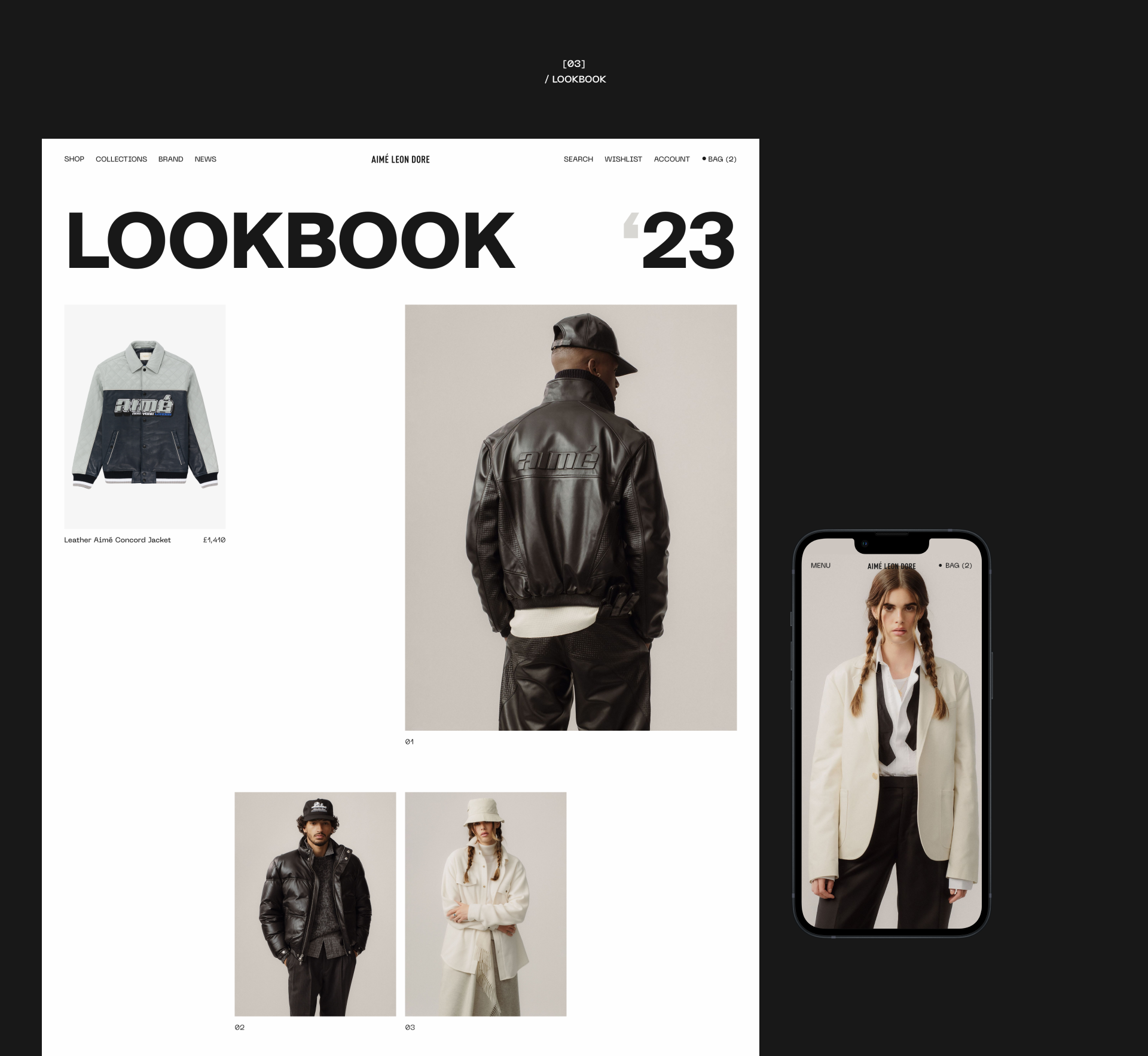Aimé Leon Dore — Website — Изображение №10 — Интерфейсы на Dprofile