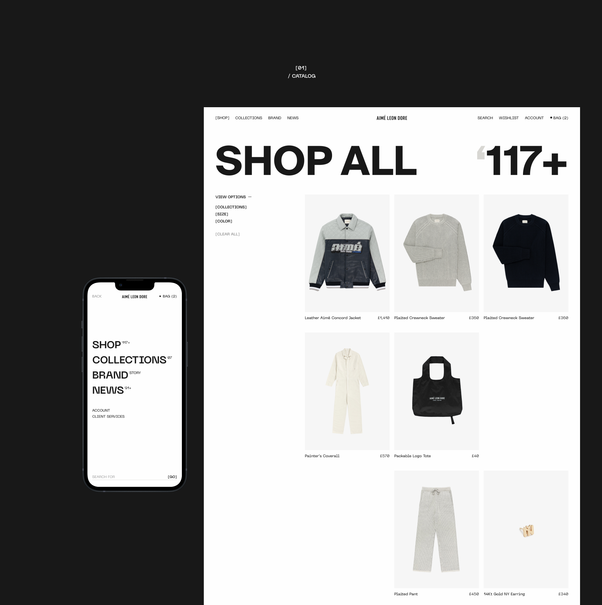 Aimé Leon Dore — Website — Изображение №2 — Интерфейсы на Dprofile
