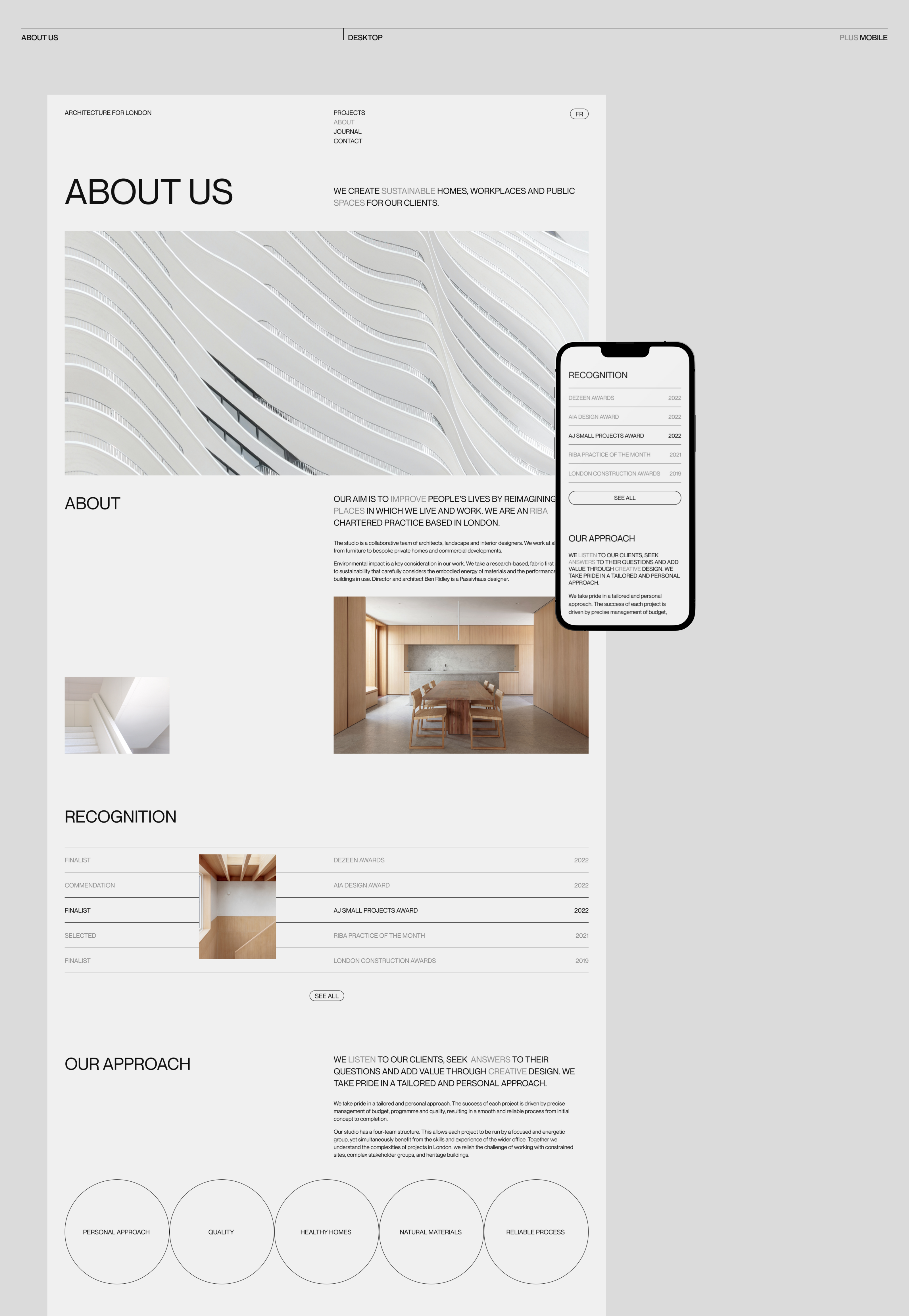 Architecture for London — Corporate Website — Изображение №9 — Интерфейсы на Dprofile