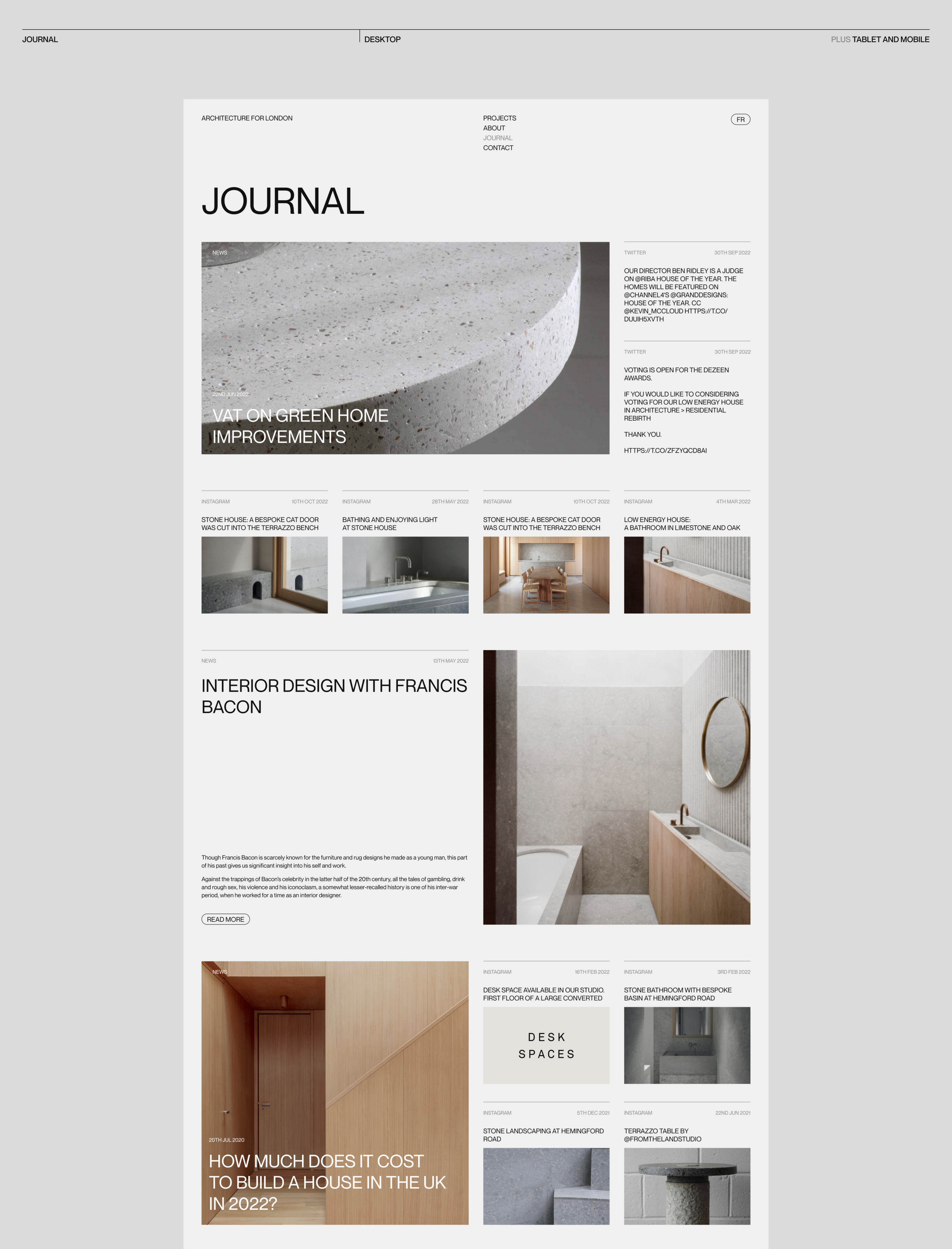 Architecture for London — Corporate Website — Изображение №11 — Интерфейсы на Dprofile