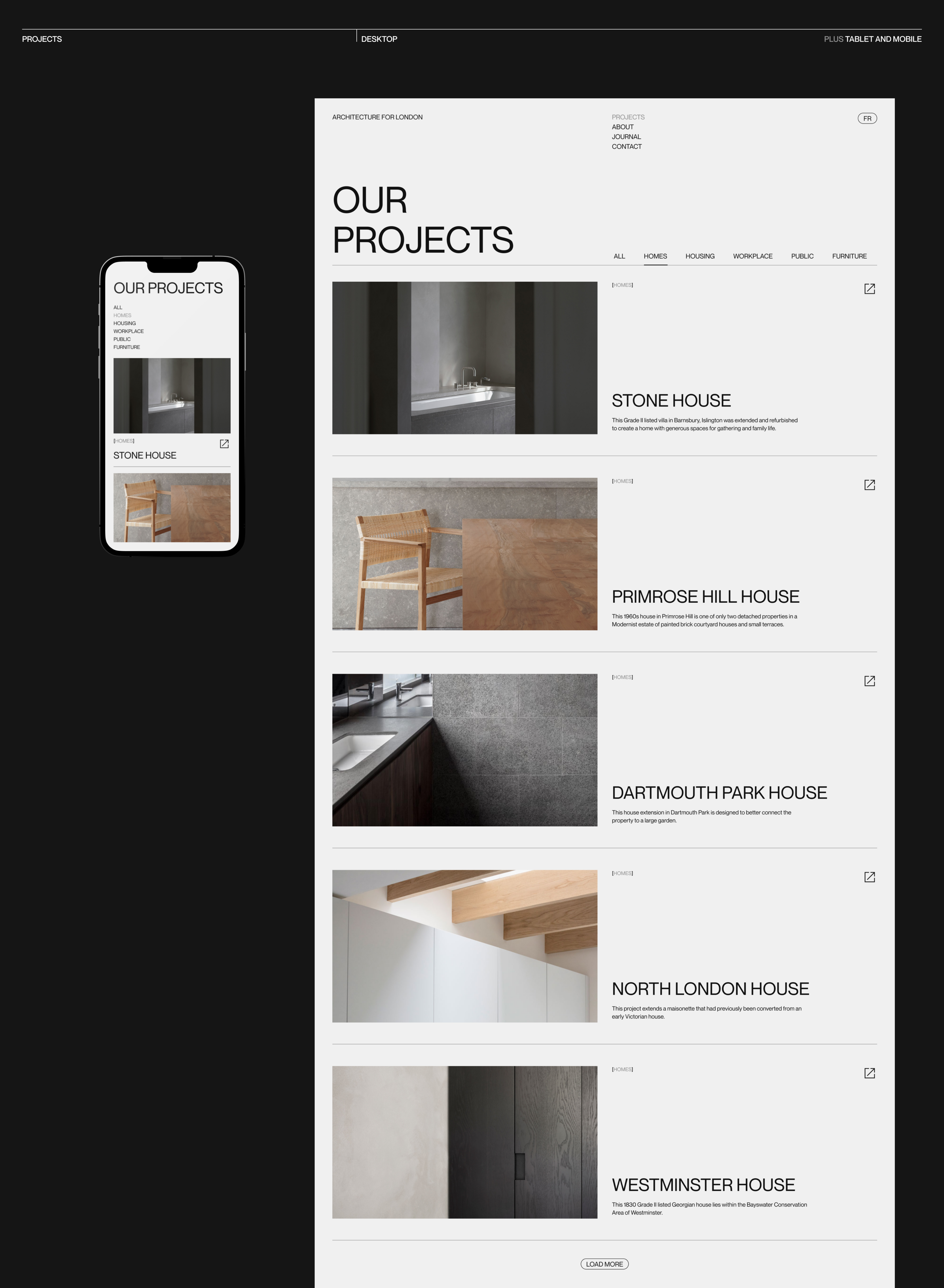 Architecture for London — Corporate Website — Изображение №4 — Интерфейсы на Dprofile