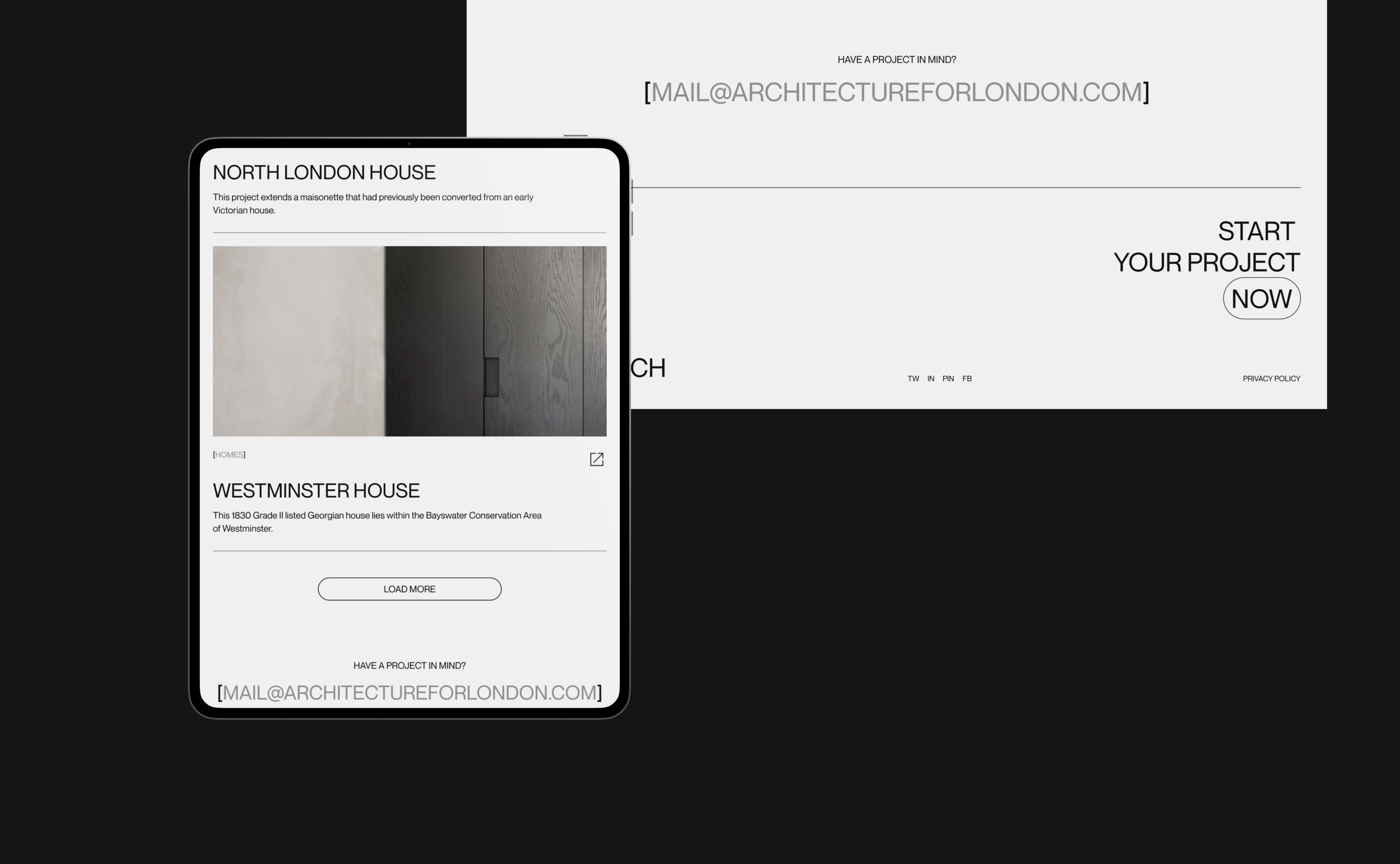 Architecture for London — Corporate Website — Изображение №5 — Интерфейсы на Dprofile